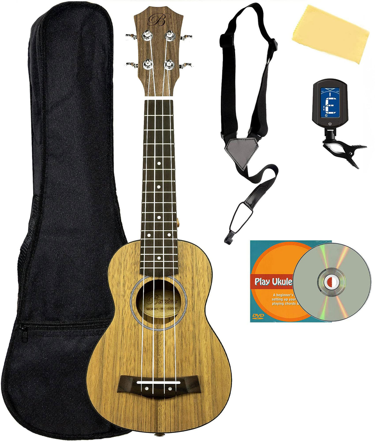 Barcelona Walnut Soprano Ukulele w/ Gig Bag