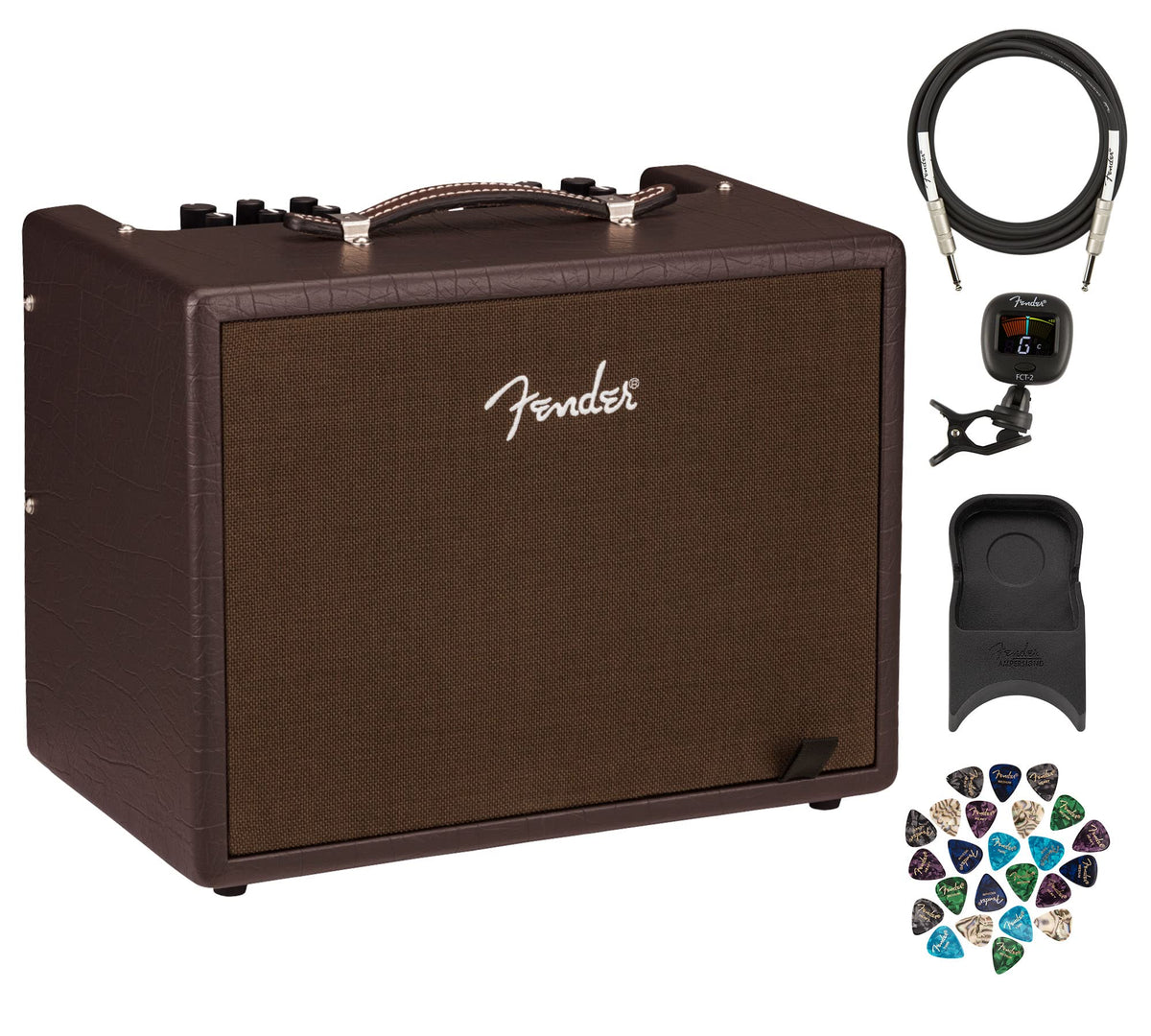 Fender Acoustic Junior Acoustic Guitar Combo Amplifier w/ Fender Amperstand Guitar Cradle