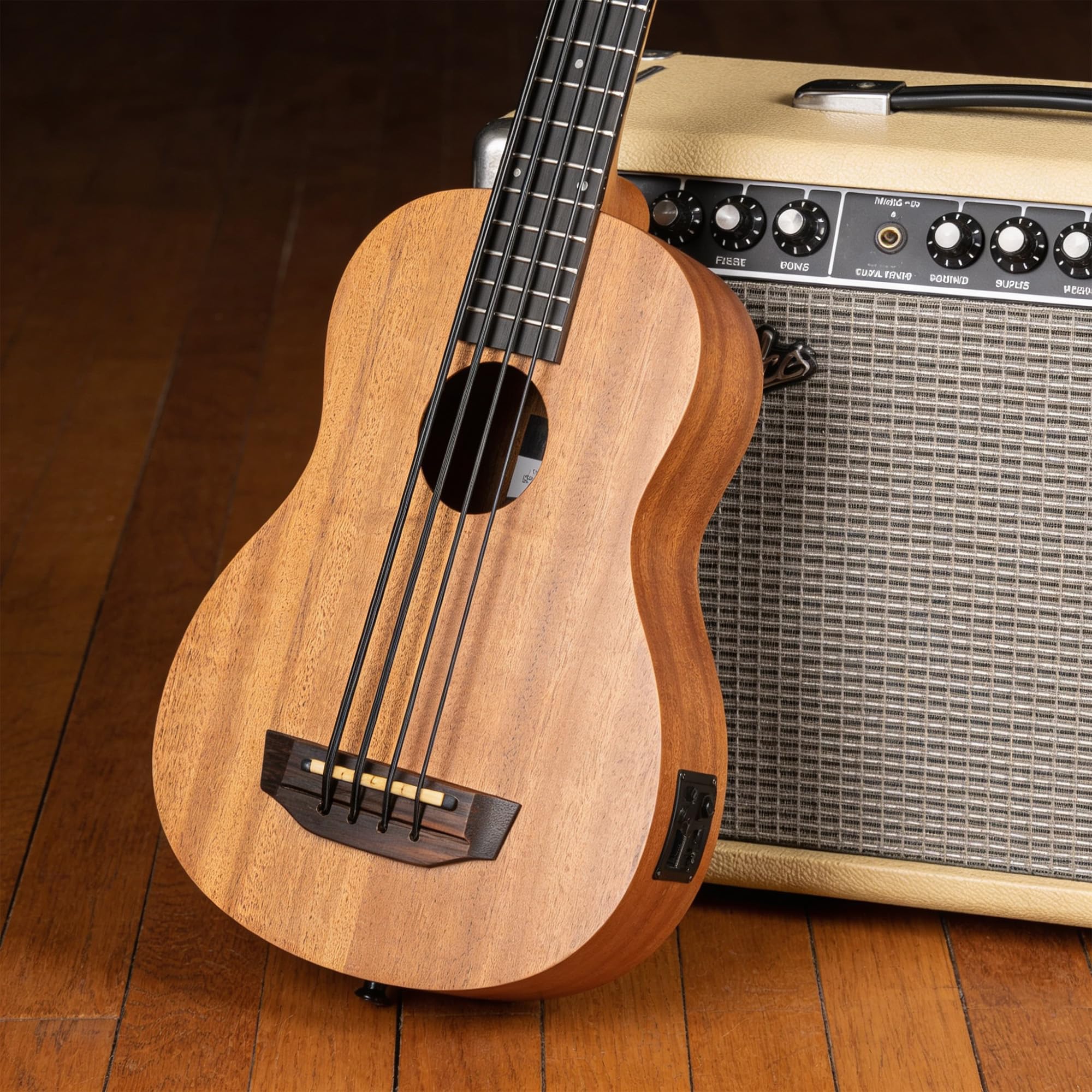 Kala U-BASS-NOMAD-FS Nomad Mahogany U-Bass Acoustic-Electric Ukulele Bass w/ Gig Bag
