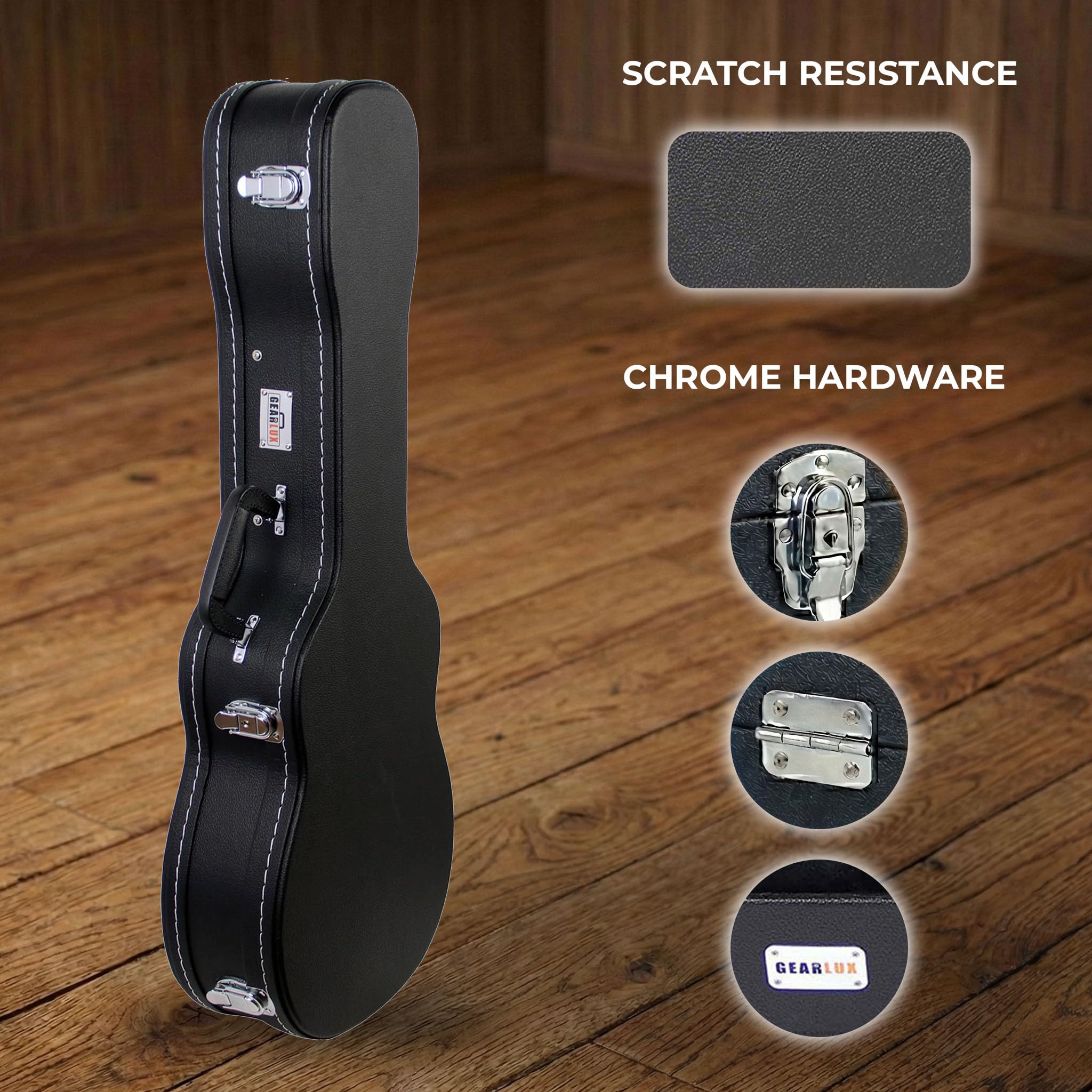 Gearlux UC100-B Baritone Ukulele Wooden Case