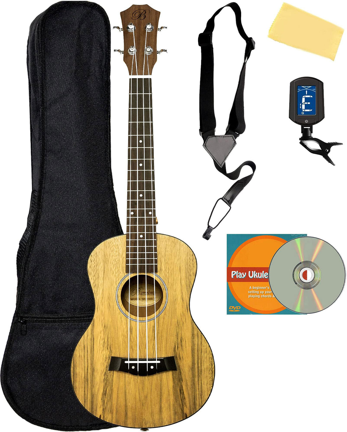 Barcelona Walnut Tenor Ukulele w/ Gig Bag