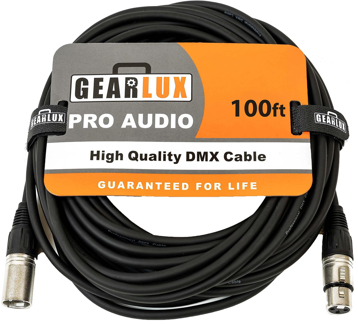 Gearlux 100-Foot 3-Pin Male-to-Female DMX Cable