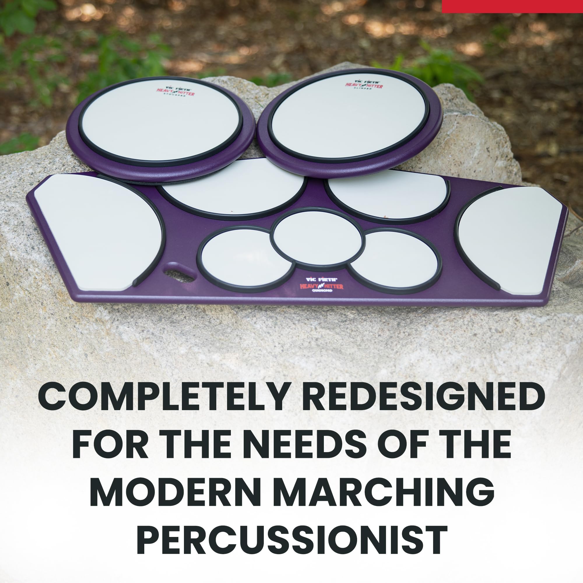 Vic Firth HHPQSR Heavy Hitter Quadropad Practice Pad with Rims - Small