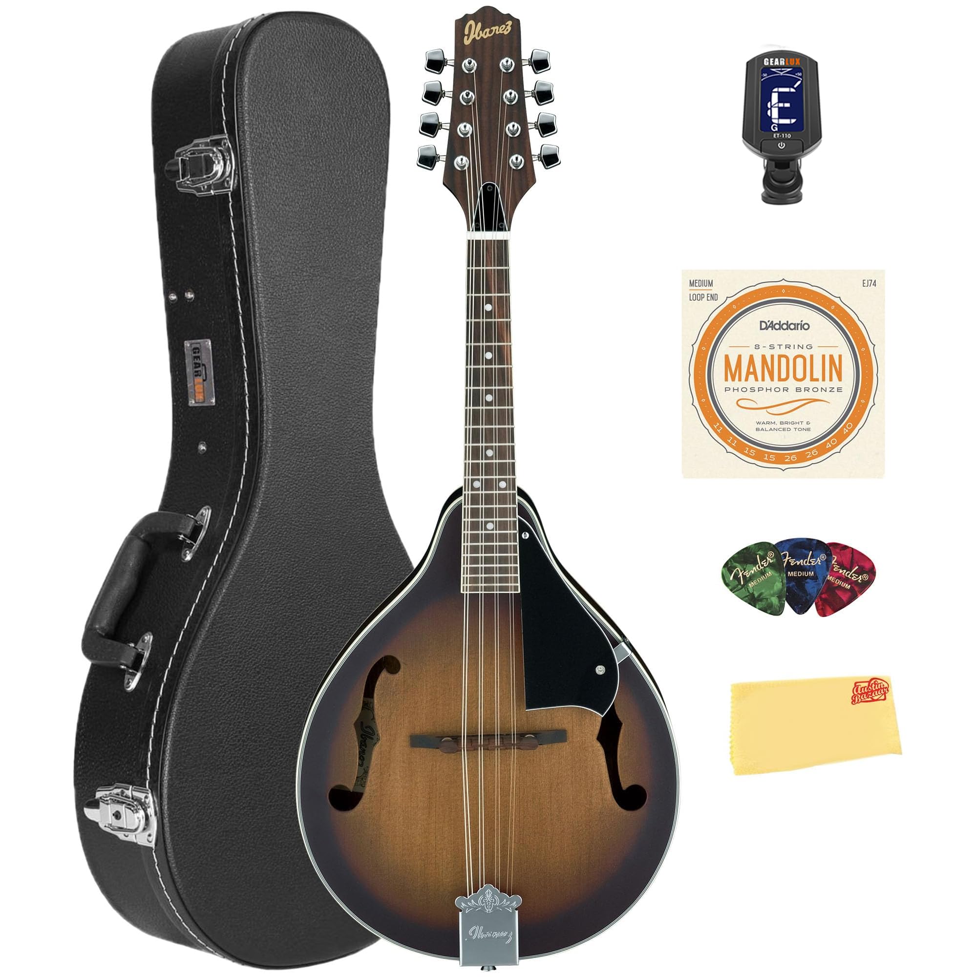 Ibanez M510 A-Style Mandolin - Open Pore Vintage Sunburst w/ Case