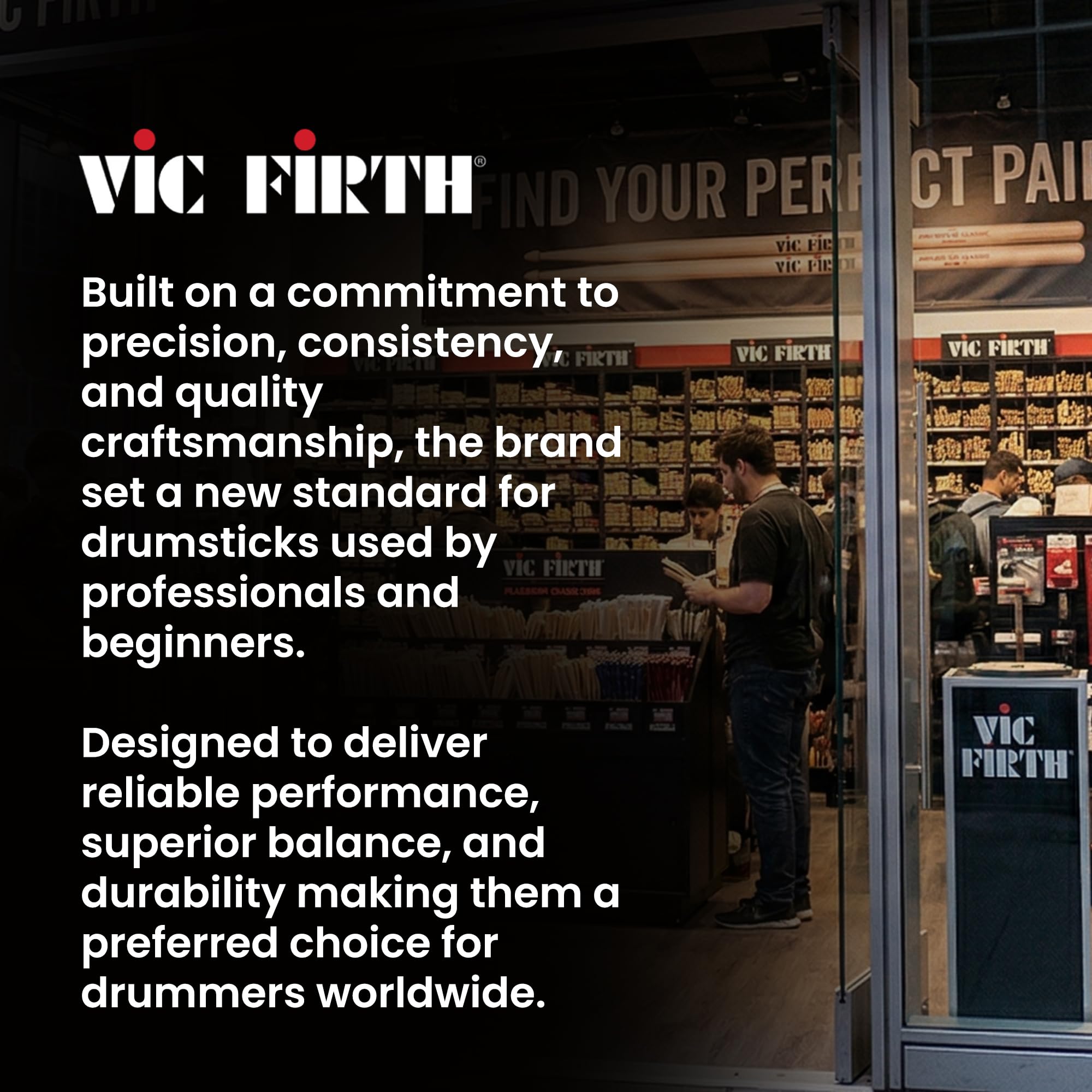 Vic Firth American Classic 5A Vic Grip Red Drumsticks - 12 Pack