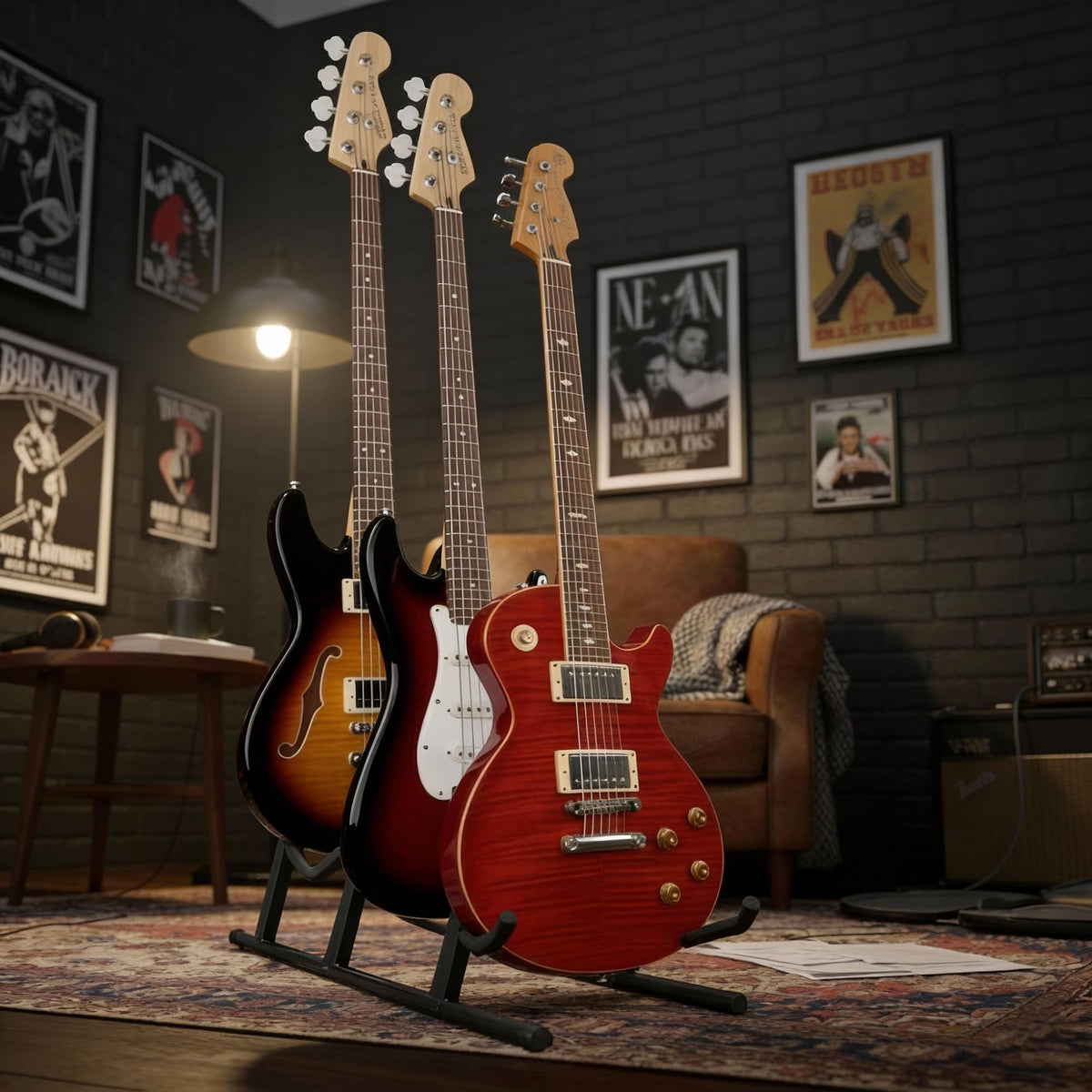 Gearlux Triple A-Frame Guitar Stand