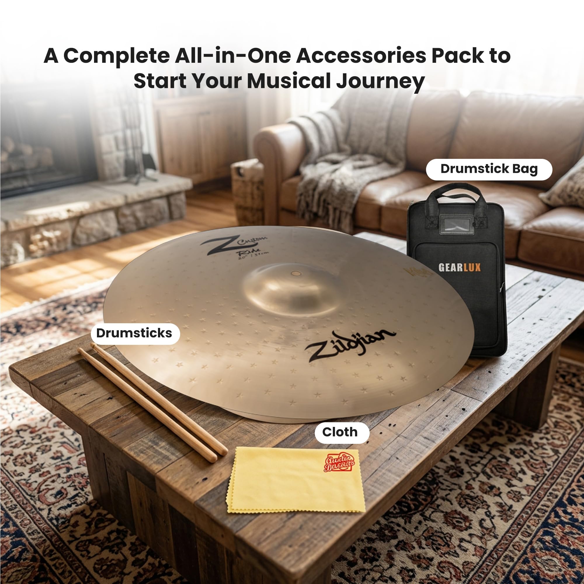 Zildjian Z40120 20" Z Custom Ride Cymbal w/ Drumstick Bag