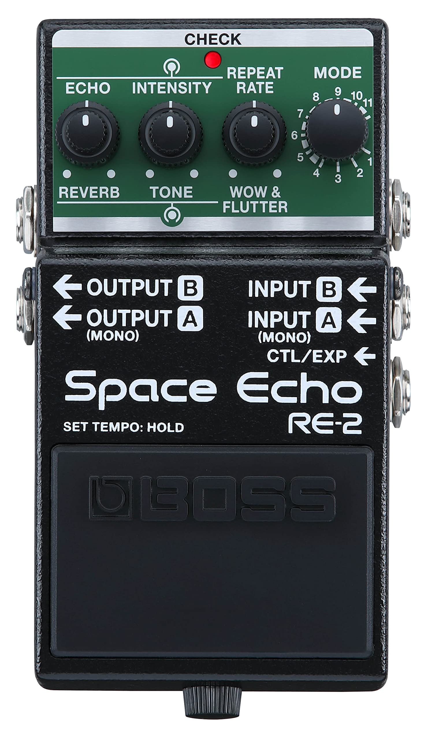 Boss RE-2 Space Echo Delay and Reverb Effects w/ Instrument Cables