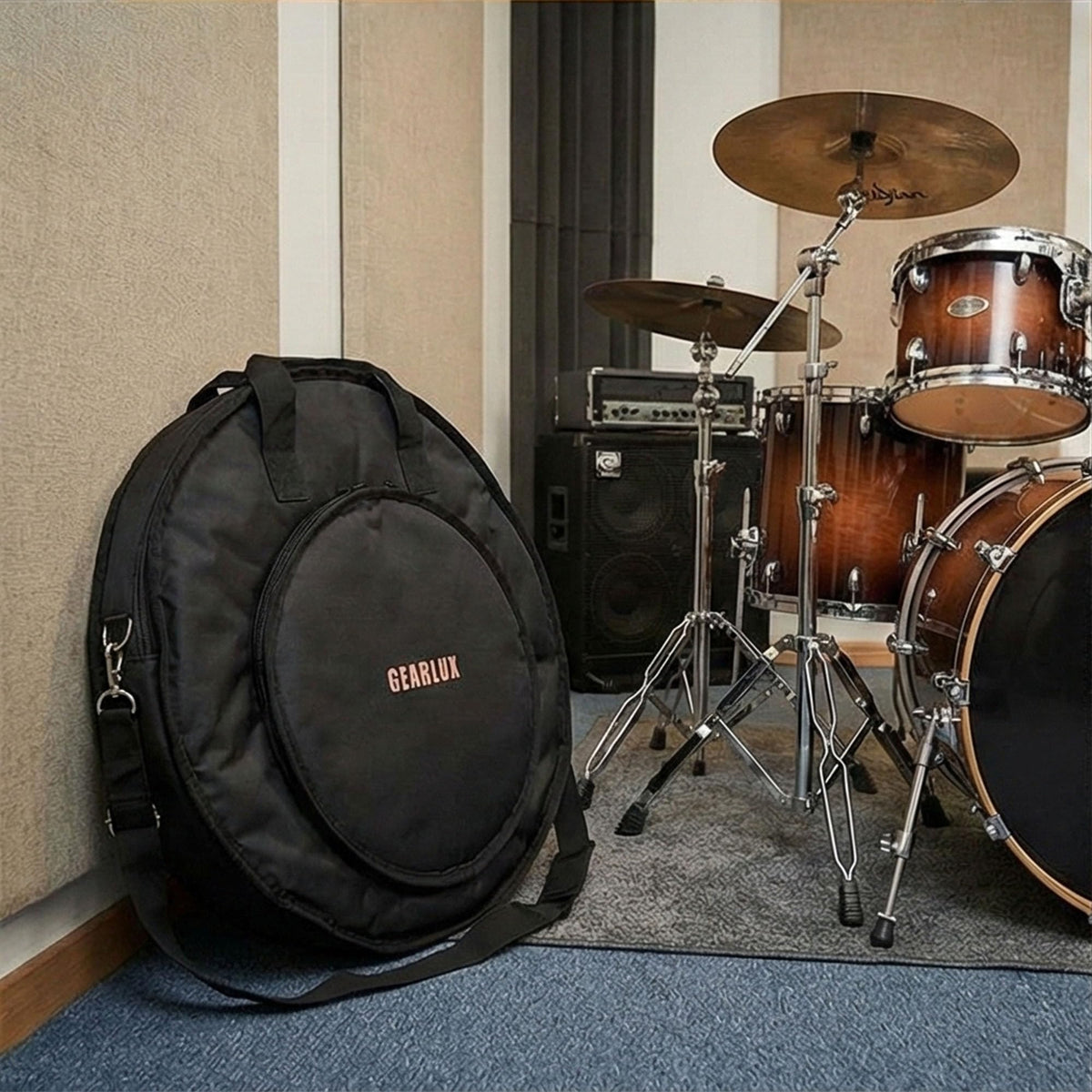 Gearlux Dual Cymbal Bag with 22-Inch and 14-Inch Compartments