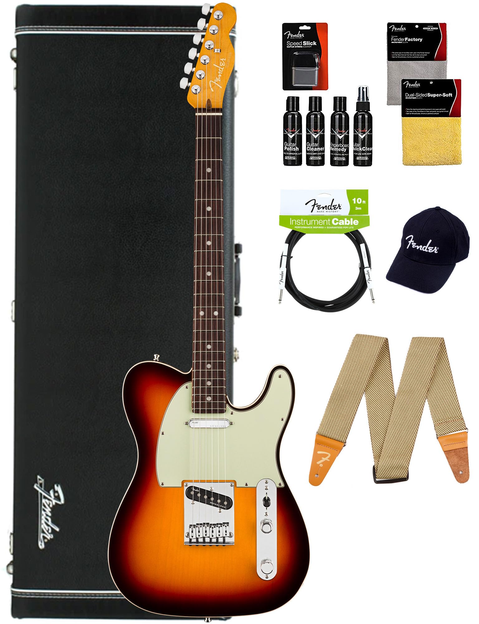 Fender American Ultra Telecaster, Rosewood - Ultraburst w/ Cleaning Kit
