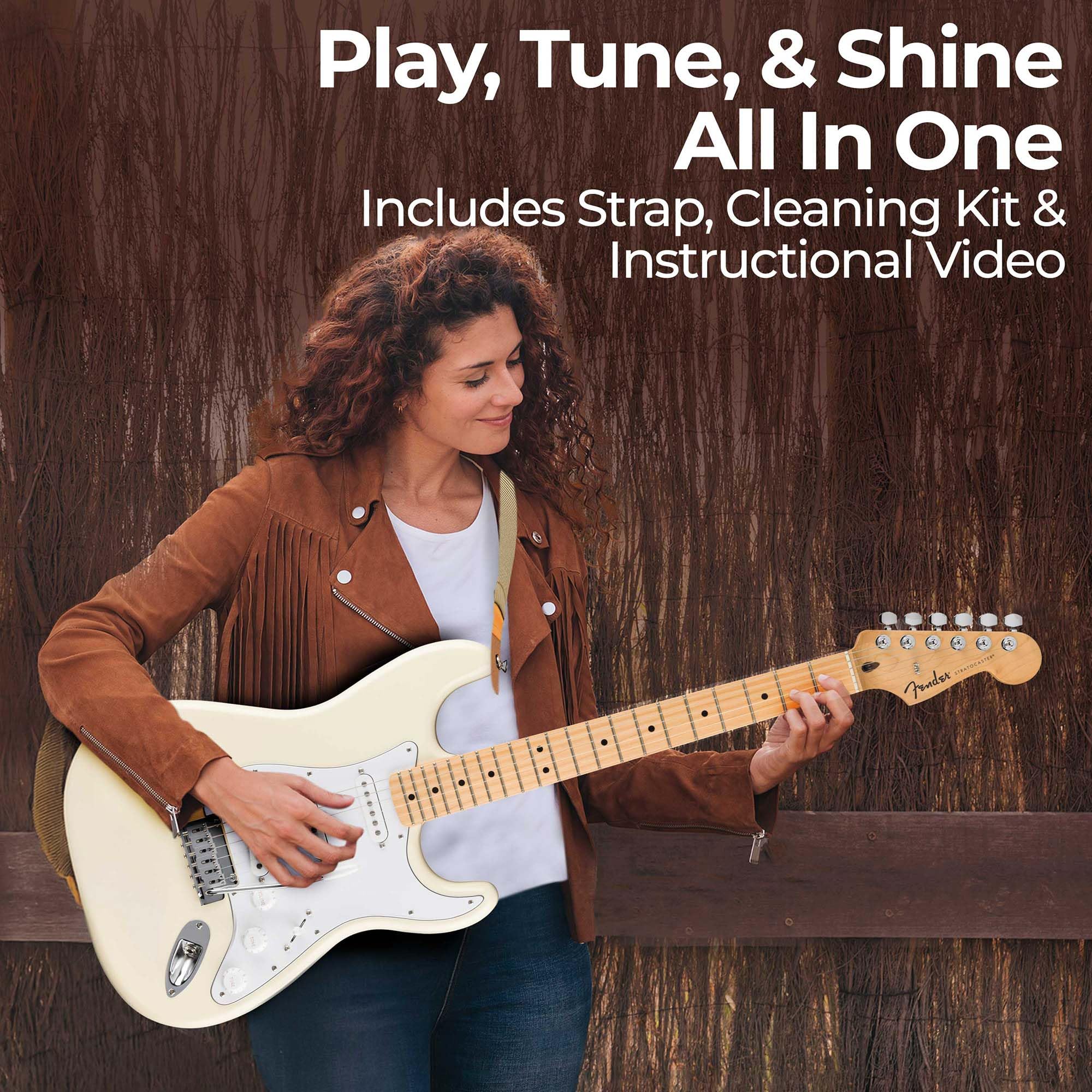 Fender Standard Stratocaster - Olympic White w/ Guitar Cleaning Kit
