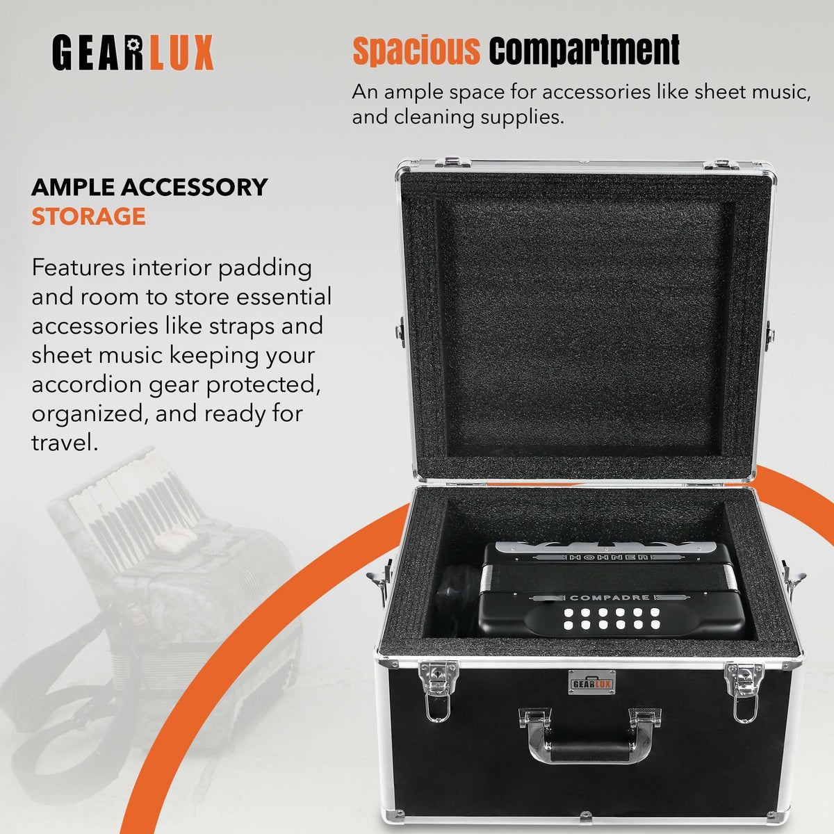 Gearlux Accordion ABS Case