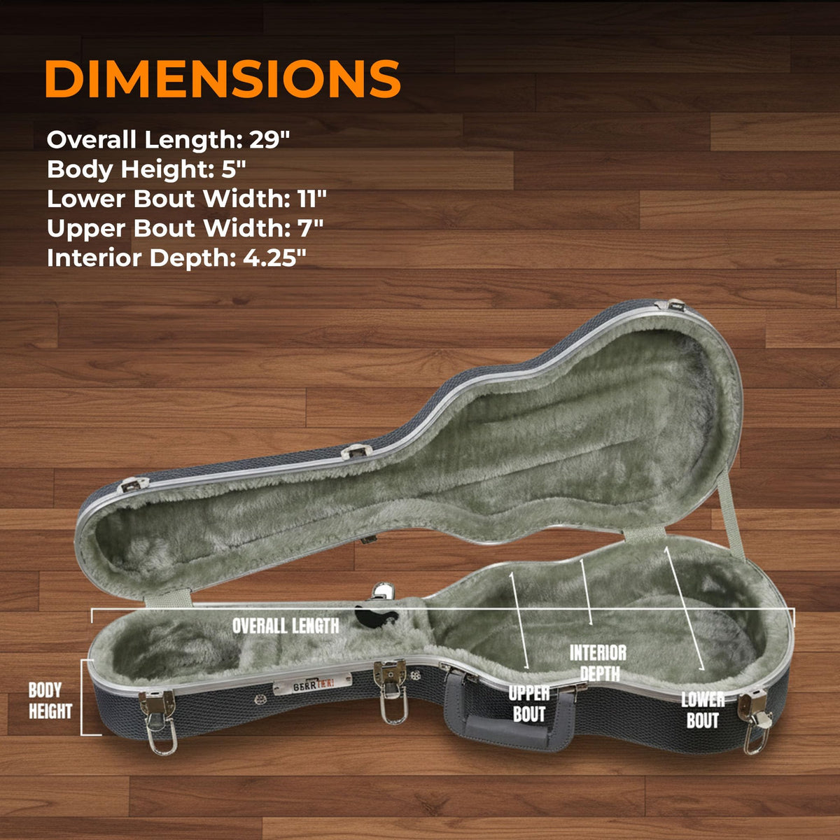 Gearlux UC500-S Soprano Ukulele ABS Case