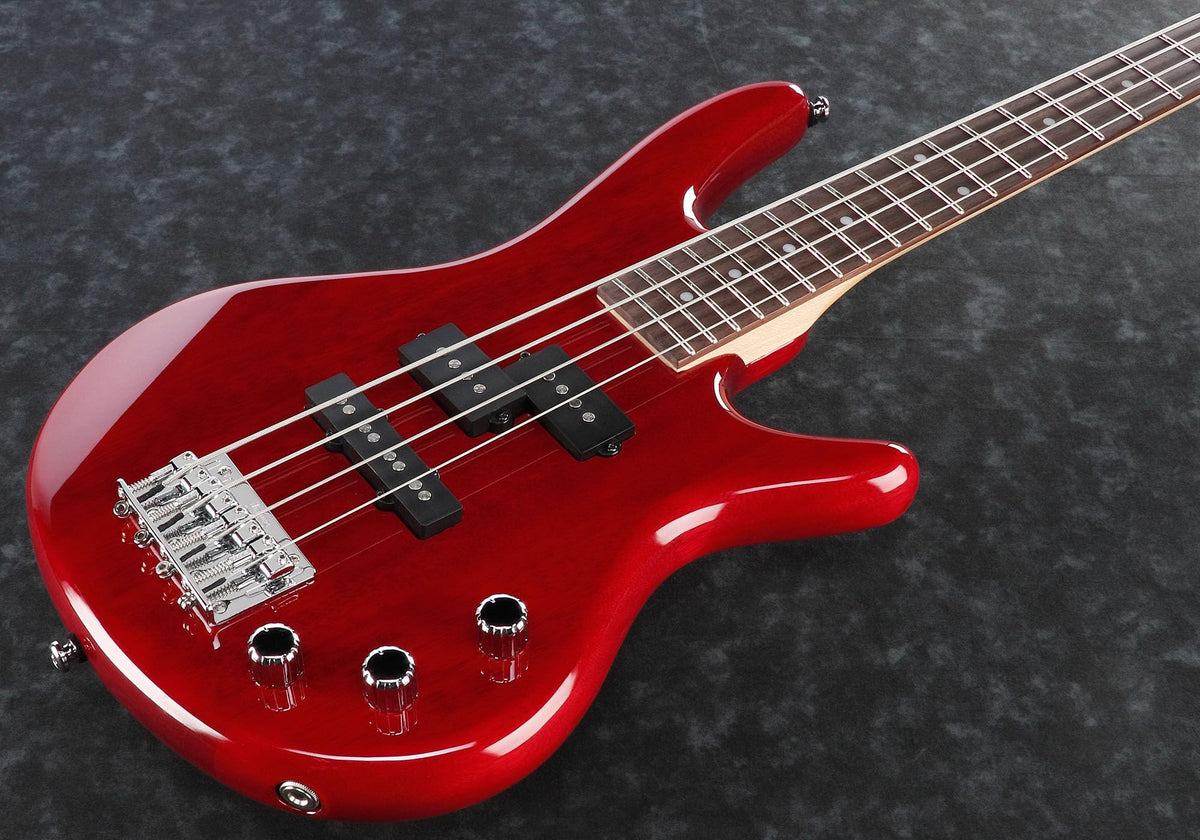 Ibanez GSRM20 SR Gio miKro Short-Scale Bass Guitar - Transparent Red w/ Gig Bag