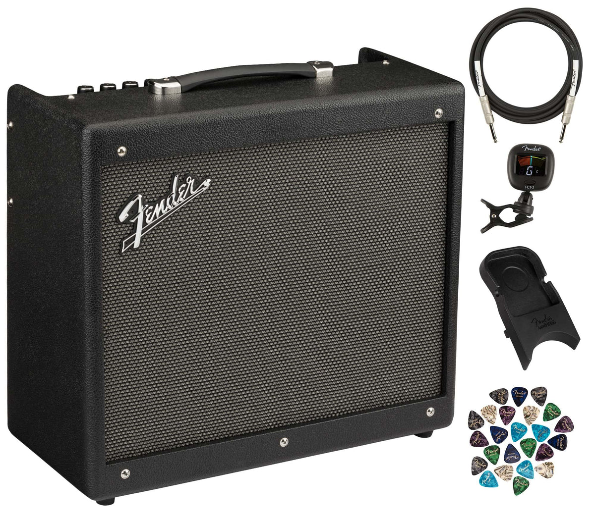 Fender Mustang GTX50 Guitar Combo Amplifier w/ Fender Amperstand Guitar Cradle