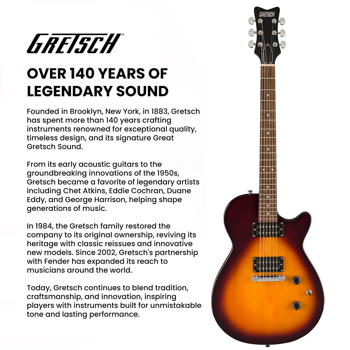 Gretsch Ignite Jet Club Electric Guitar - Duo-Tone Burst w/ Frontman 10G Amplifier