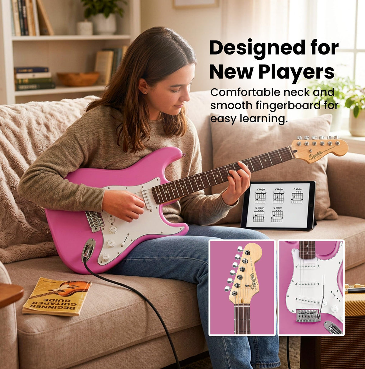 Fender Squier Stratocaster - Flash Pink