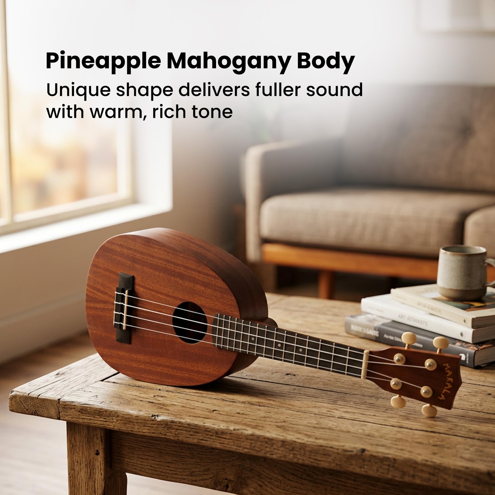 Kala MK-P Makala Pineapple Soprano Ukulele w/ Gig Bag
