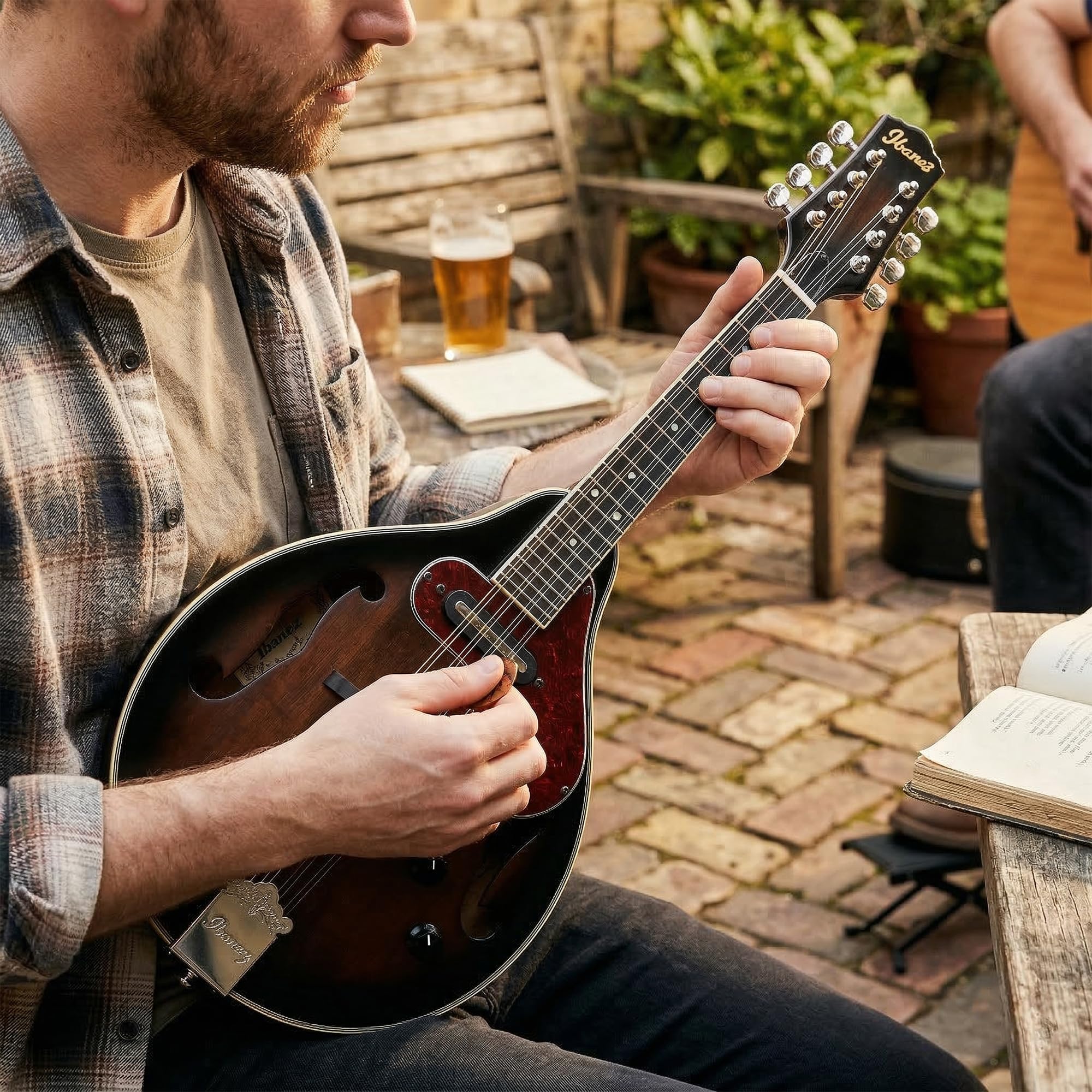 Ibanez M510E A-Style Acoustic-Electric Mandolin - Dark Violin Sunburst High Gloss w/ Case