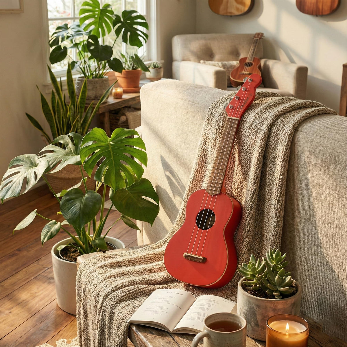 Fender Venice Soprano Ukulele - Fiesta Red w/ Gig Bag