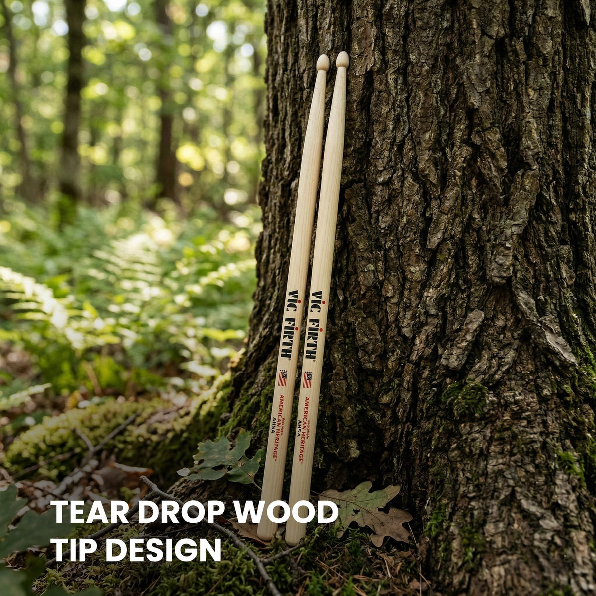 Vic Firth American Heritage 5A Wood Tip Drumsticks - 3 Pack