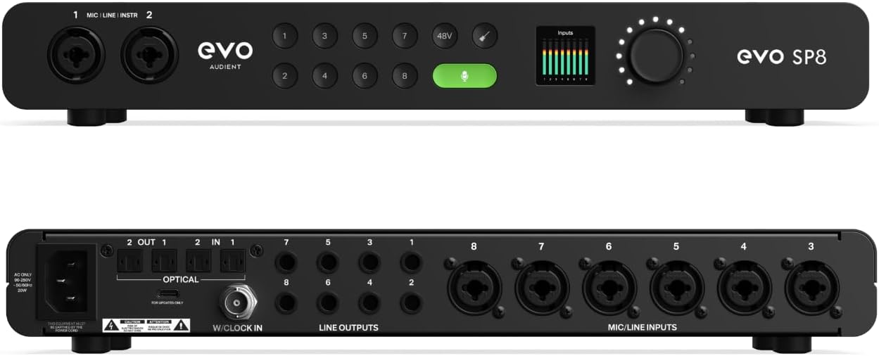 Audient EVO SP8 8-Channel Smart Mic Preamp