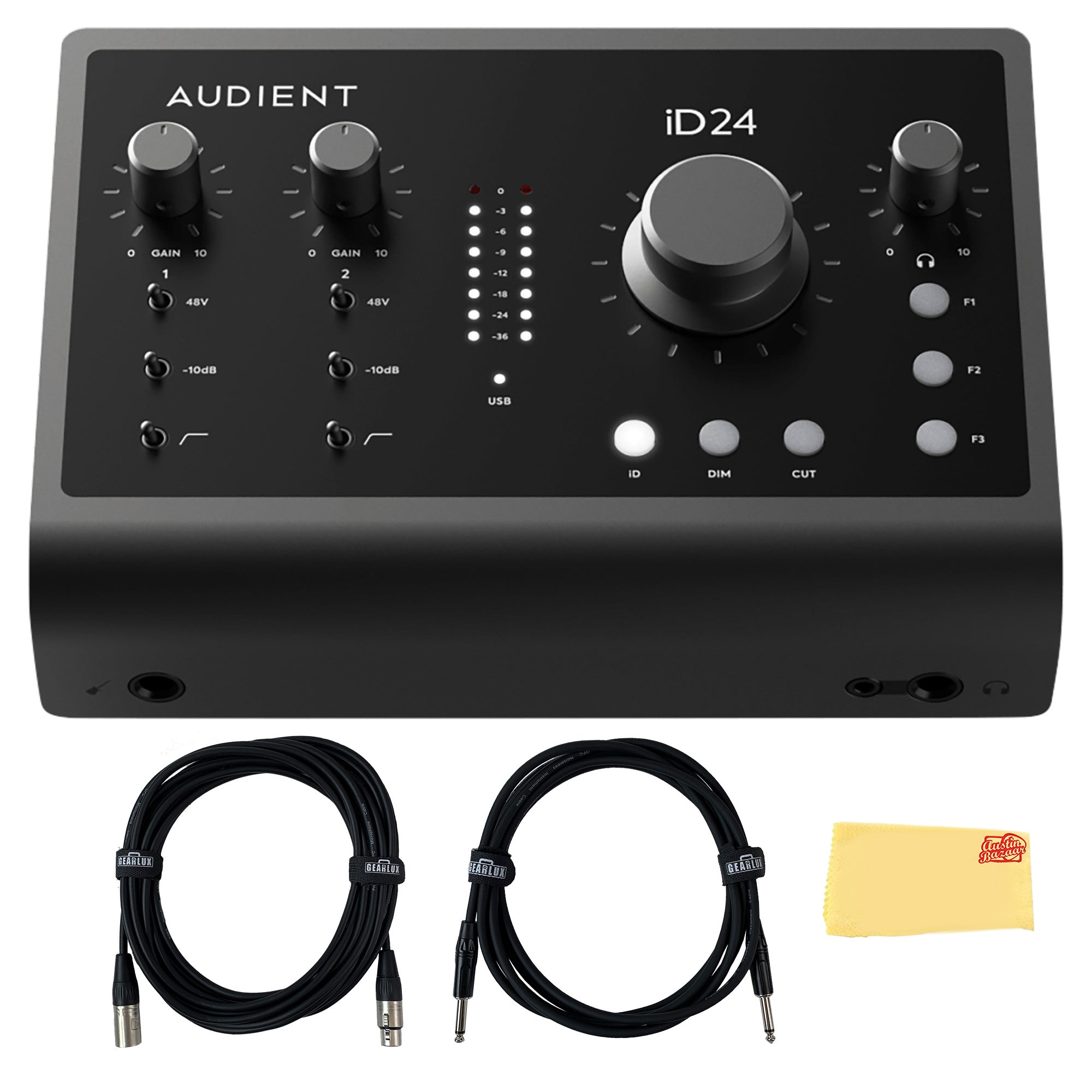 Audient iD24 USB-C Audio Interface w/ Instrument Cable