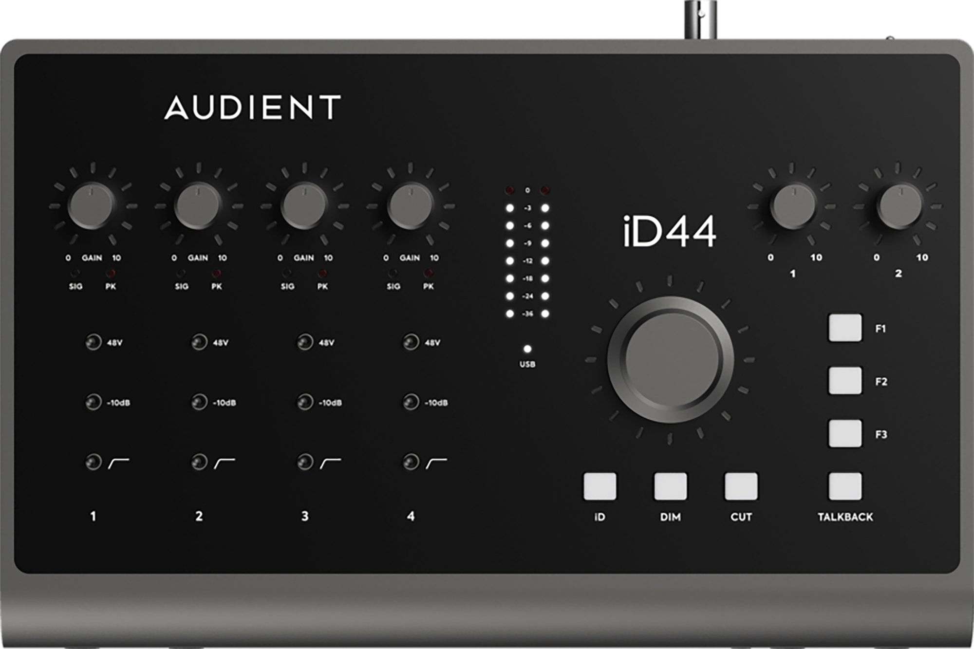 Audient iD44 MKII USB Audio Interface w/ 4 XLR Cables