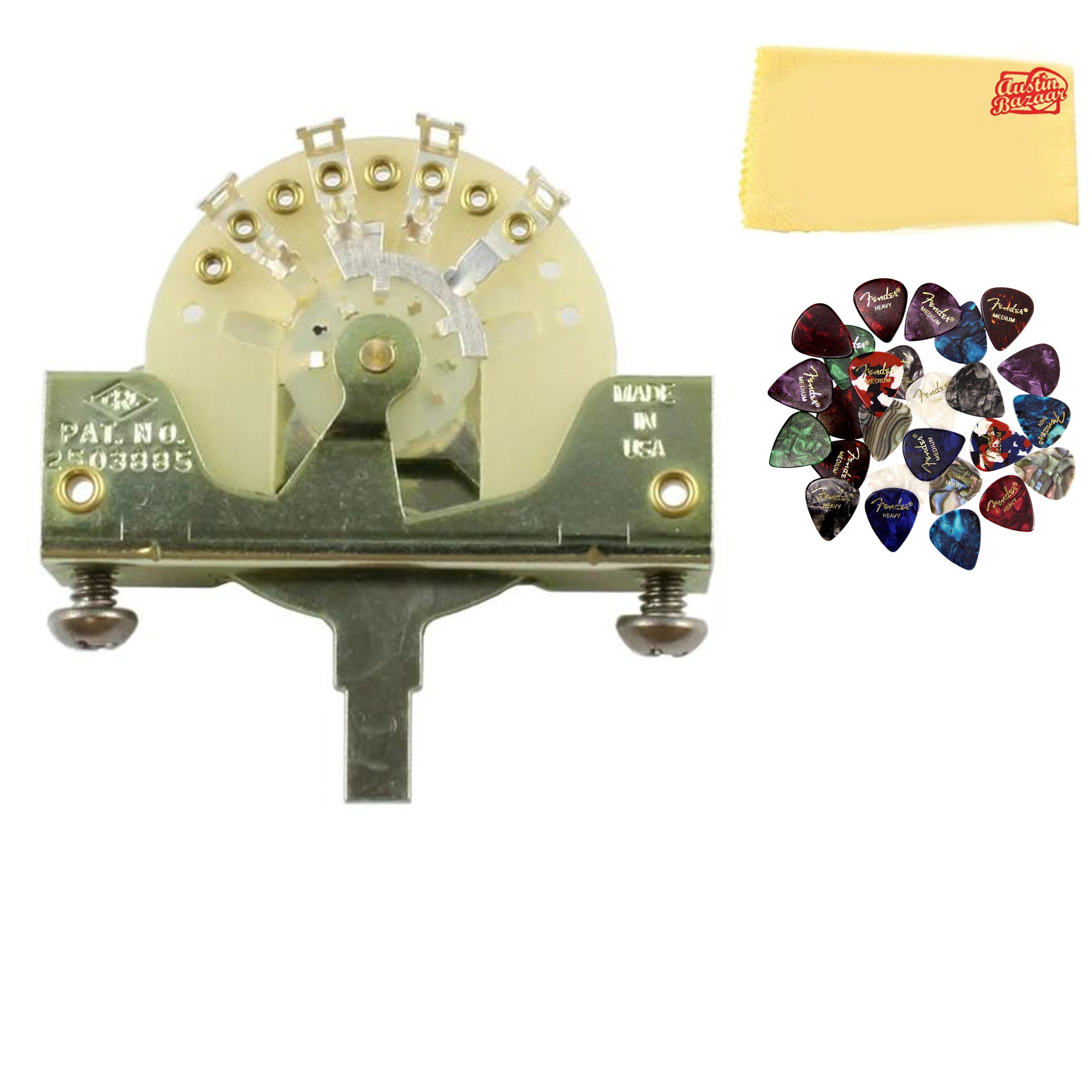 Allparts EP-0075 Original CRL 3-Way Blade Switch w/ Fender Picks