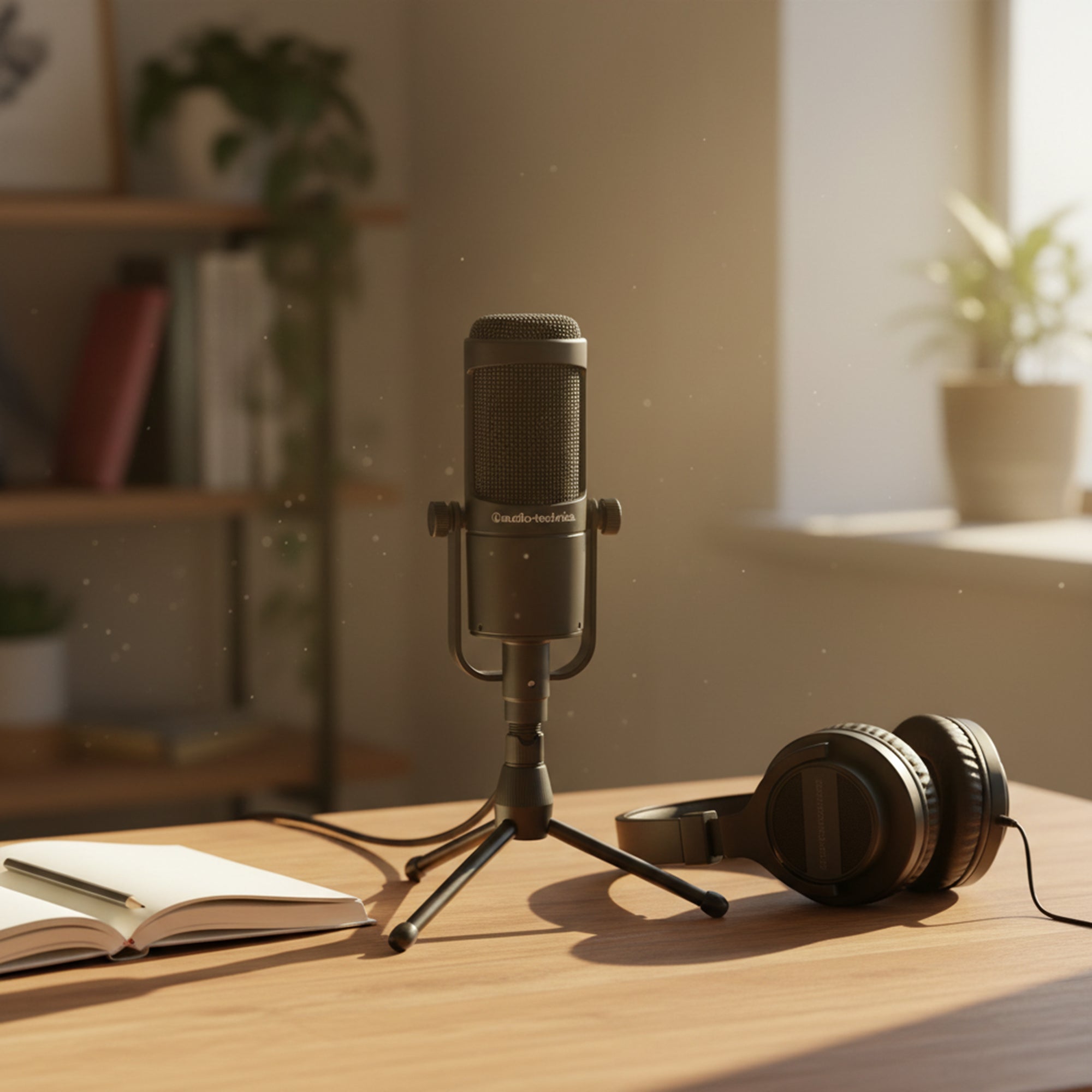 Audio-Technica AT2035 Cardioid Condenser Microphone w/ Boom Stand