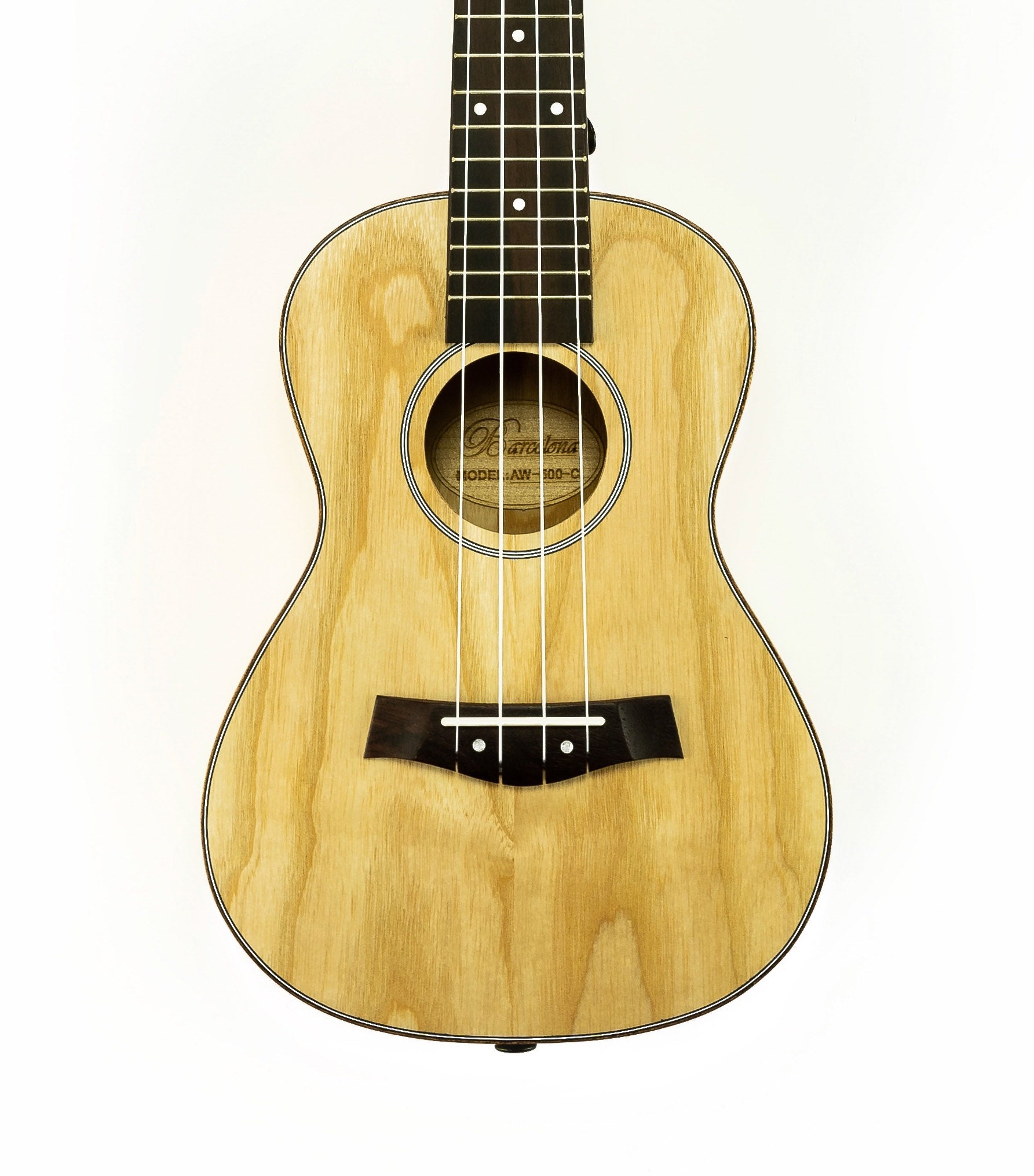 Barcelona Solid Top Ash Wood Concert Ukulele w/ Gig Bag
