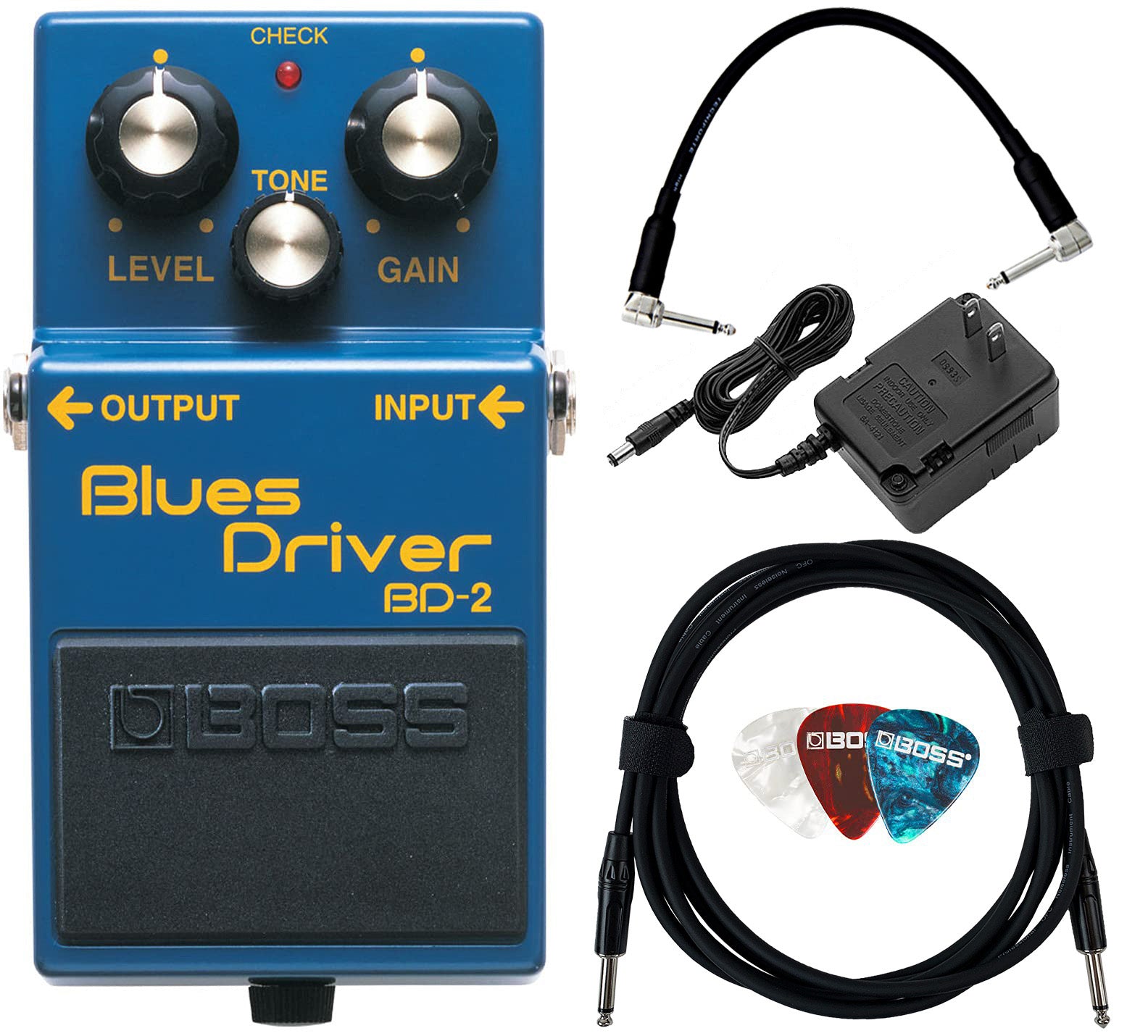 Boss BD-2 Blues Driver w/ Power Supply