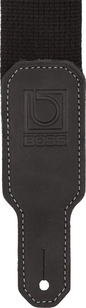 Boss BSC-20 2-Inch Cotton Guitar Strap - Black w/ Picks