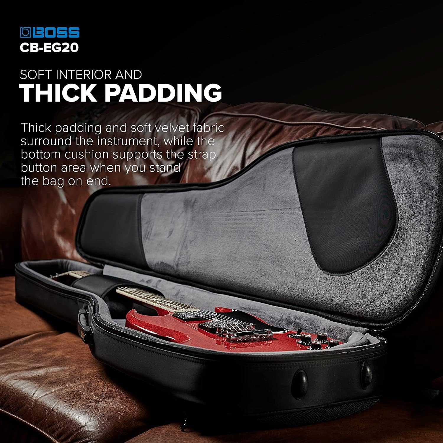 Boss CB-EG20 Semi-Rigid Deluxe Electric Guitar Gig Bag w/ Picks