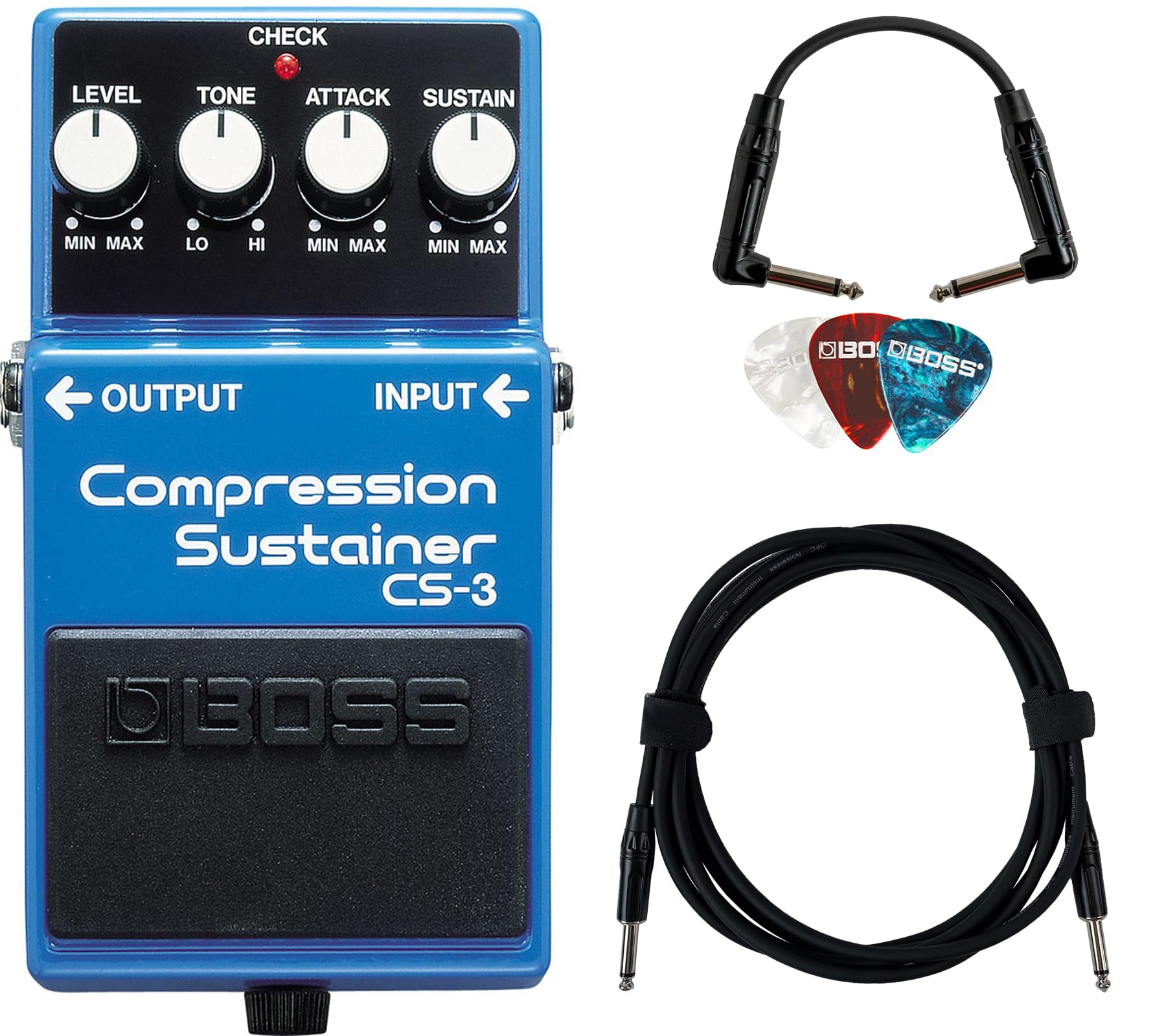 Boss CS-3 Compressor/Sustainer w/ Instrument Cable