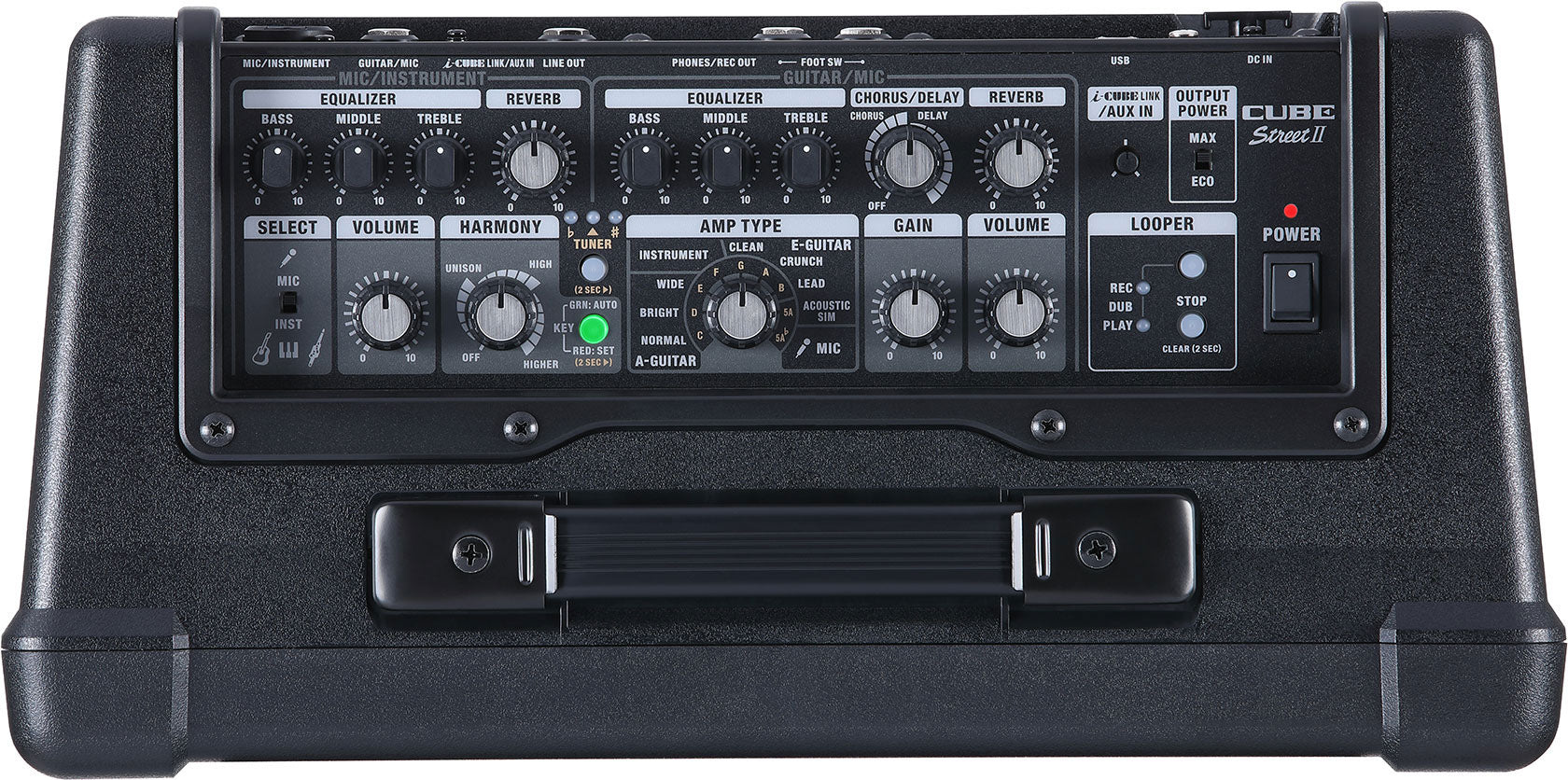 Boss Cube Street II Battery-Powered Stereo Amplifier - Black w/ Cables