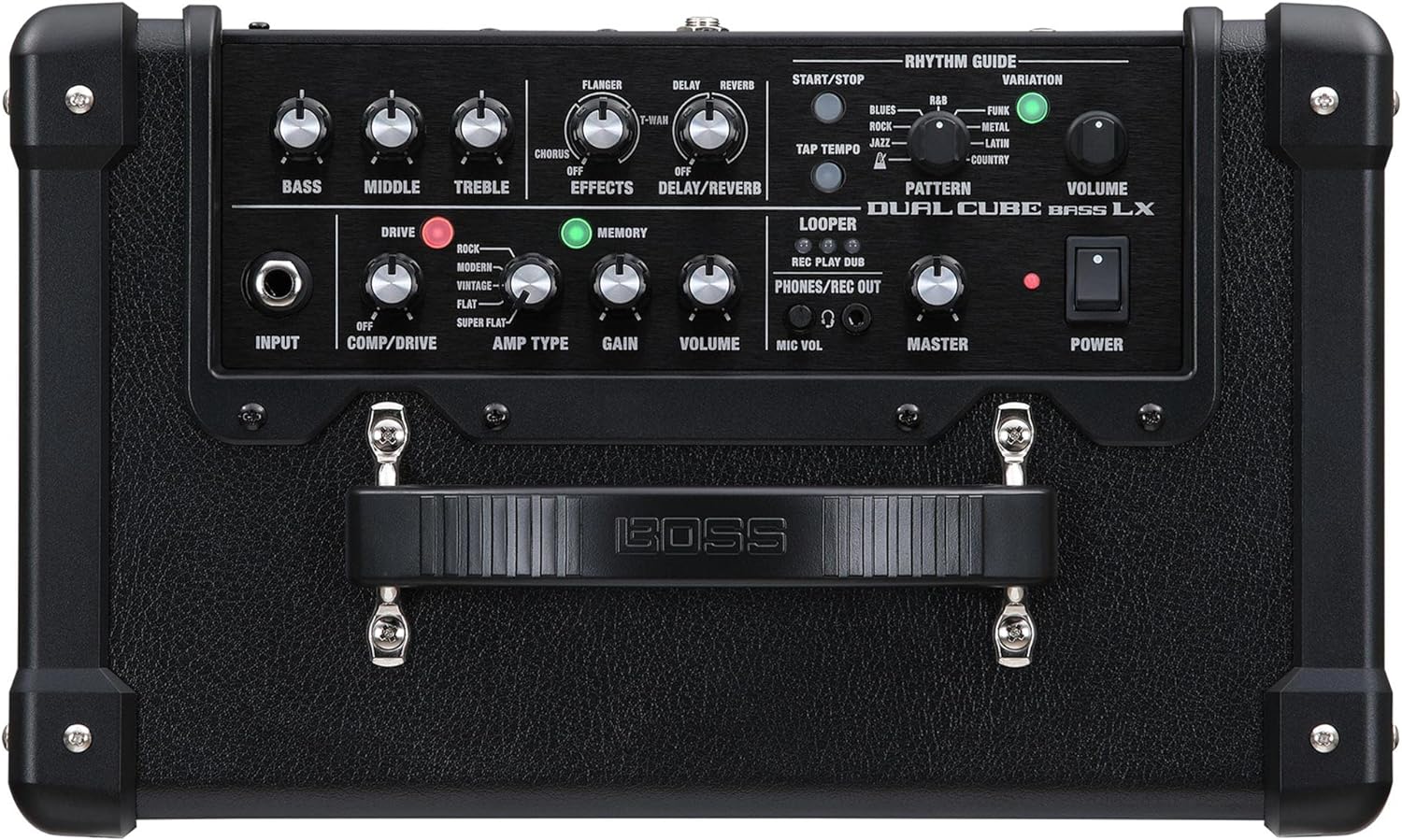 Boss Dual Cube LX Portable Bass Guitar Combo Amplifier w/ Instrument Cable