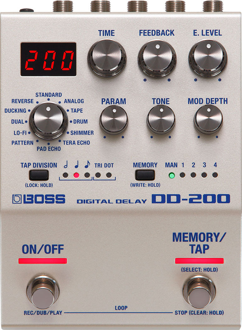 Boss DD-200 Digital Delay w/ Instrument Cables