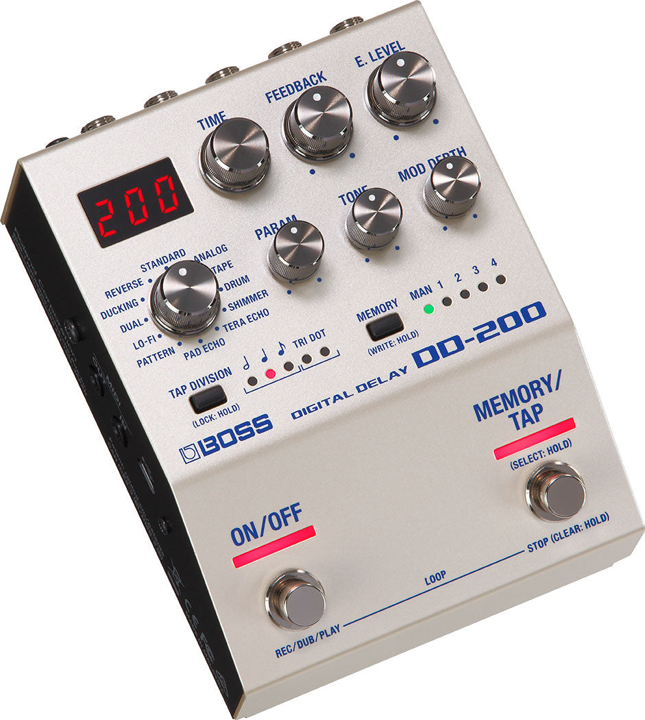 Boss DD-200 Digital Delay w/ Instrument Cables