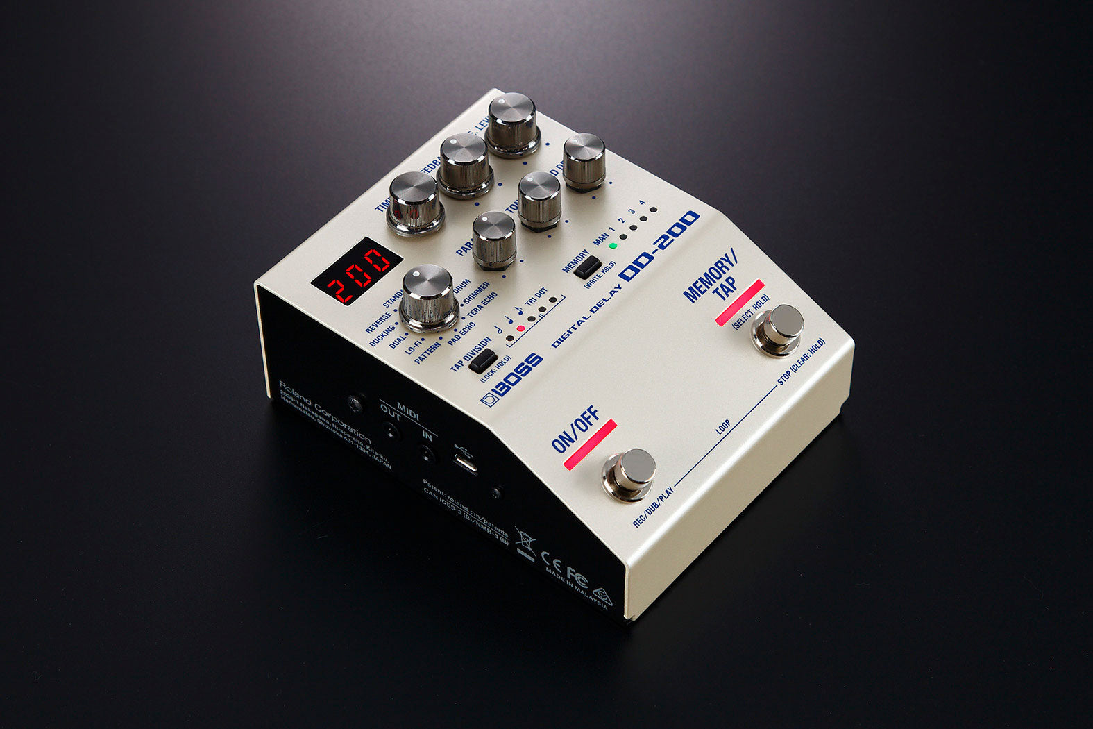 Boss DD-200 Digital Delay w/ Instrument Cables