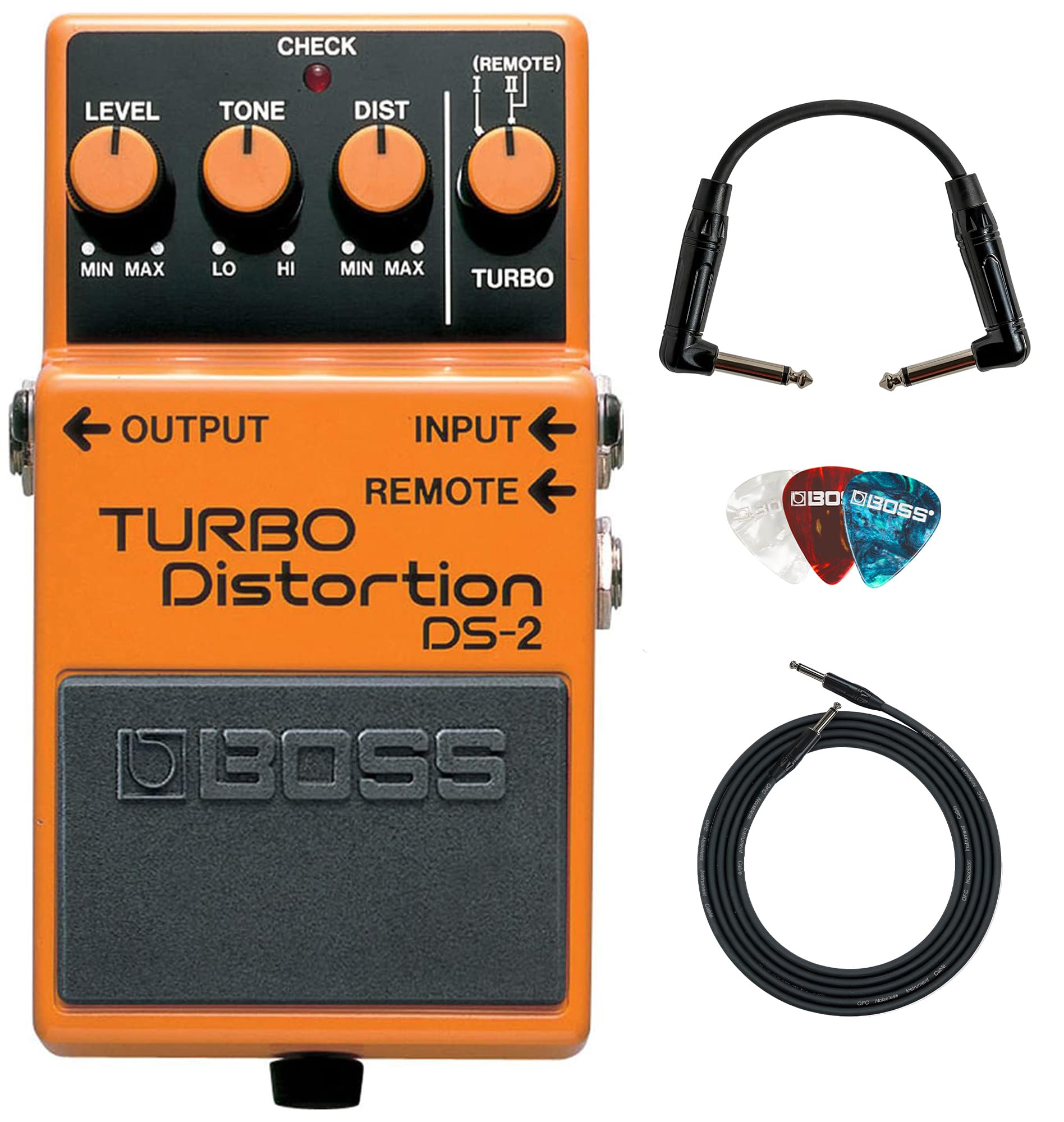 Boss DS-2 Turbo Distortion w/ Cables