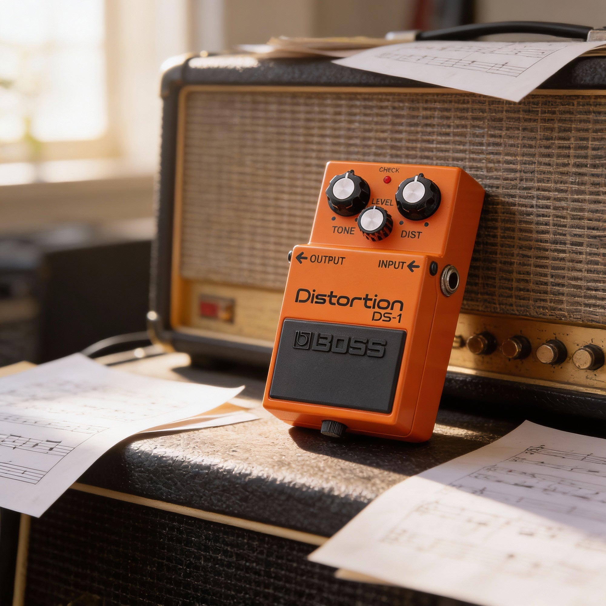 Boss DS-1 Distortion w/ Cables