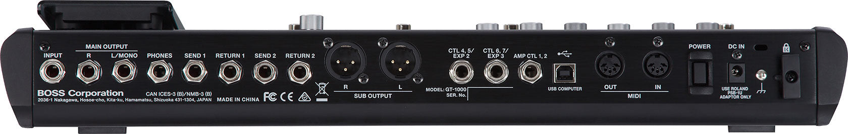 Boss GT-1000 Guitar Effects Processor w/ Instrument Cables
