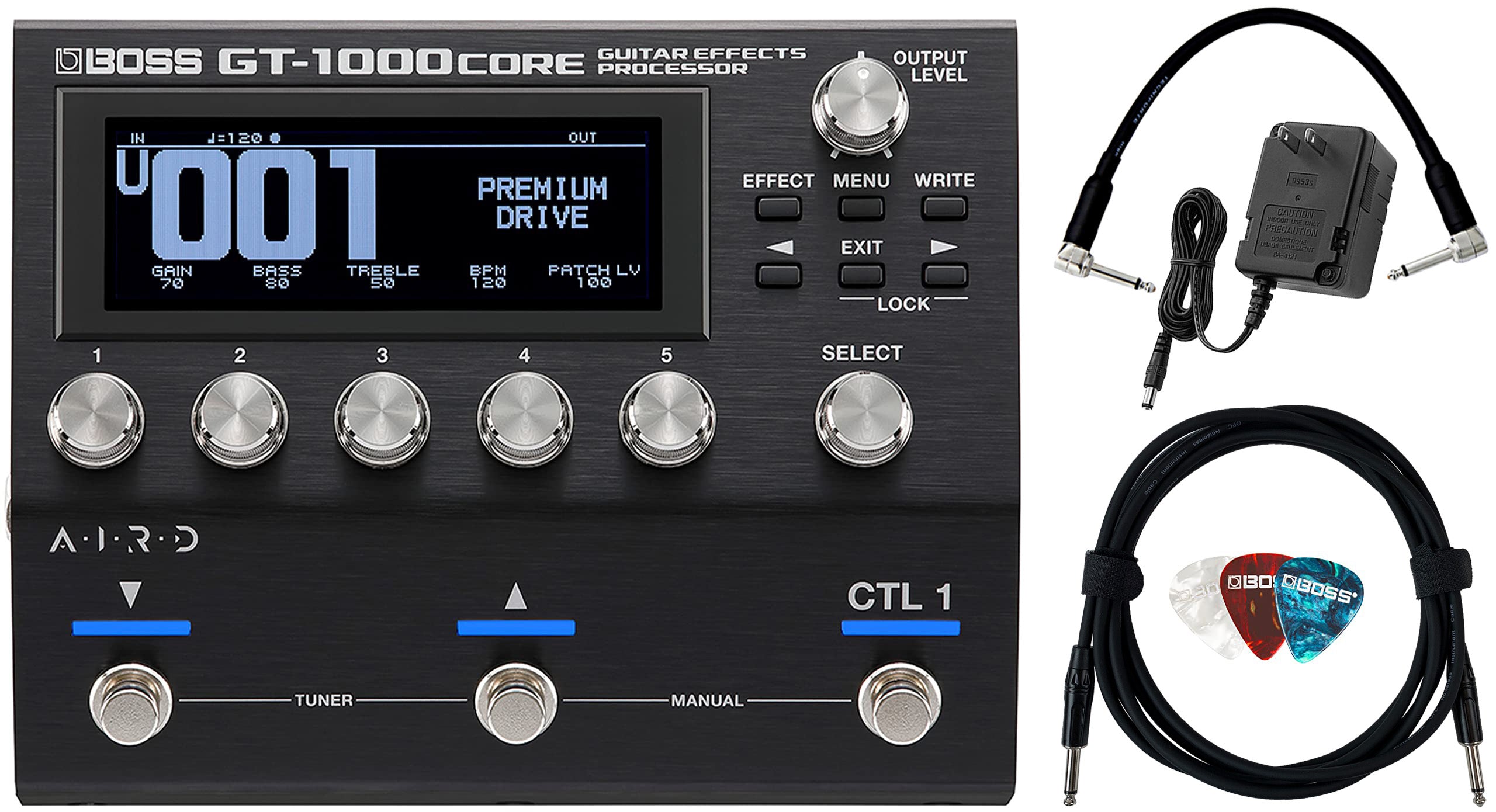 Boss GT-1000CORE Guitar Effects Processor w/ Power Supply