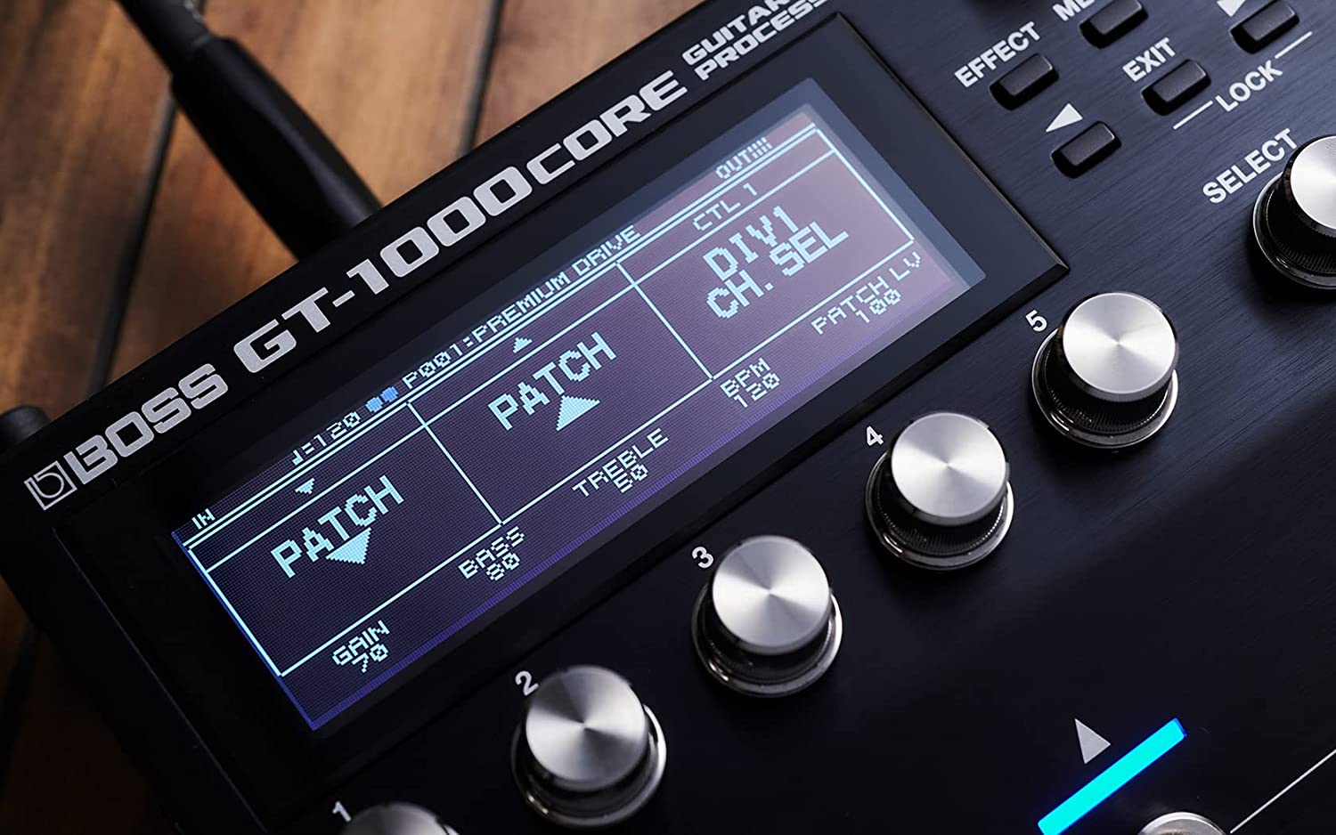 Boss GT-1000CORE Guitar Effects Processor w/ Instrument Cable