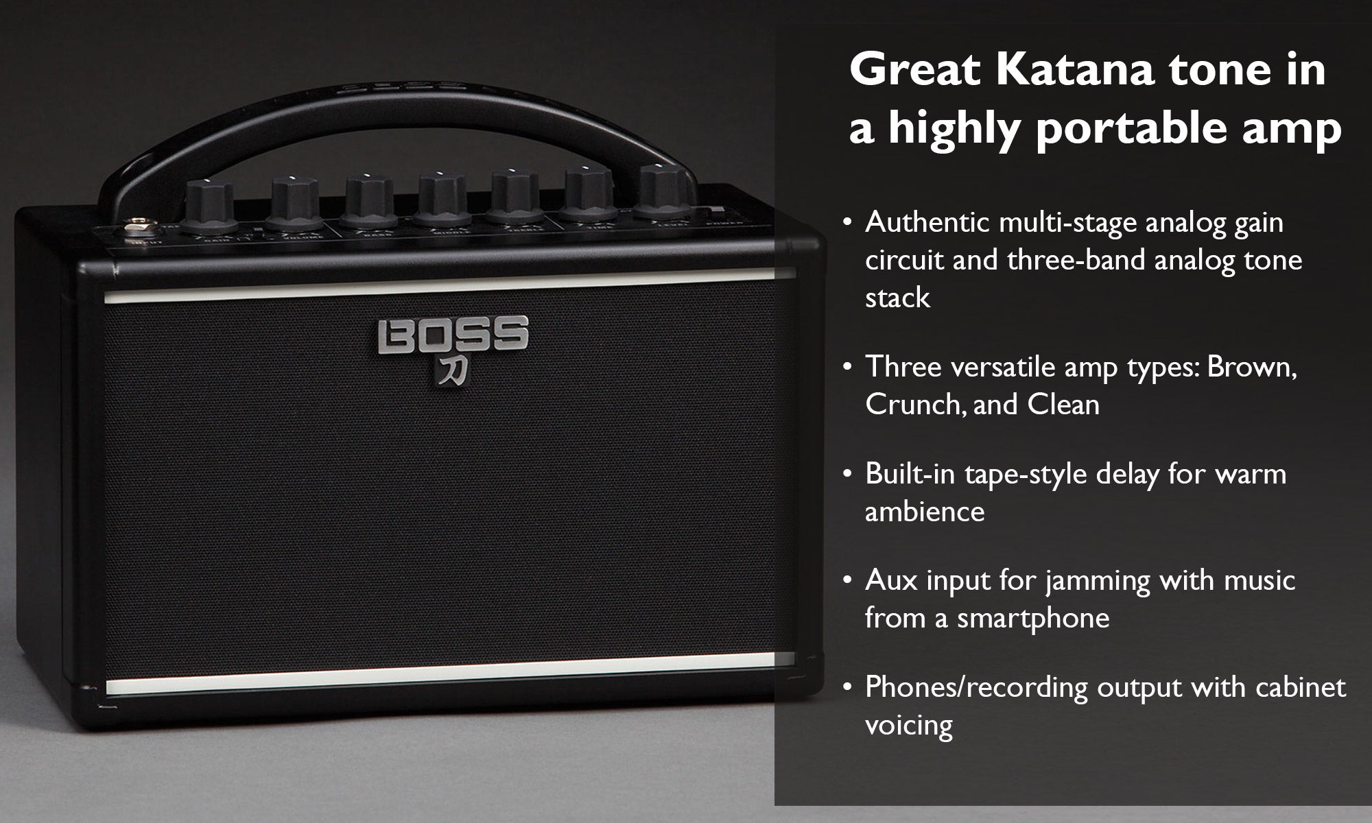 Boss Katana Mini Guitar Combo Amplifier w/ Power Supply