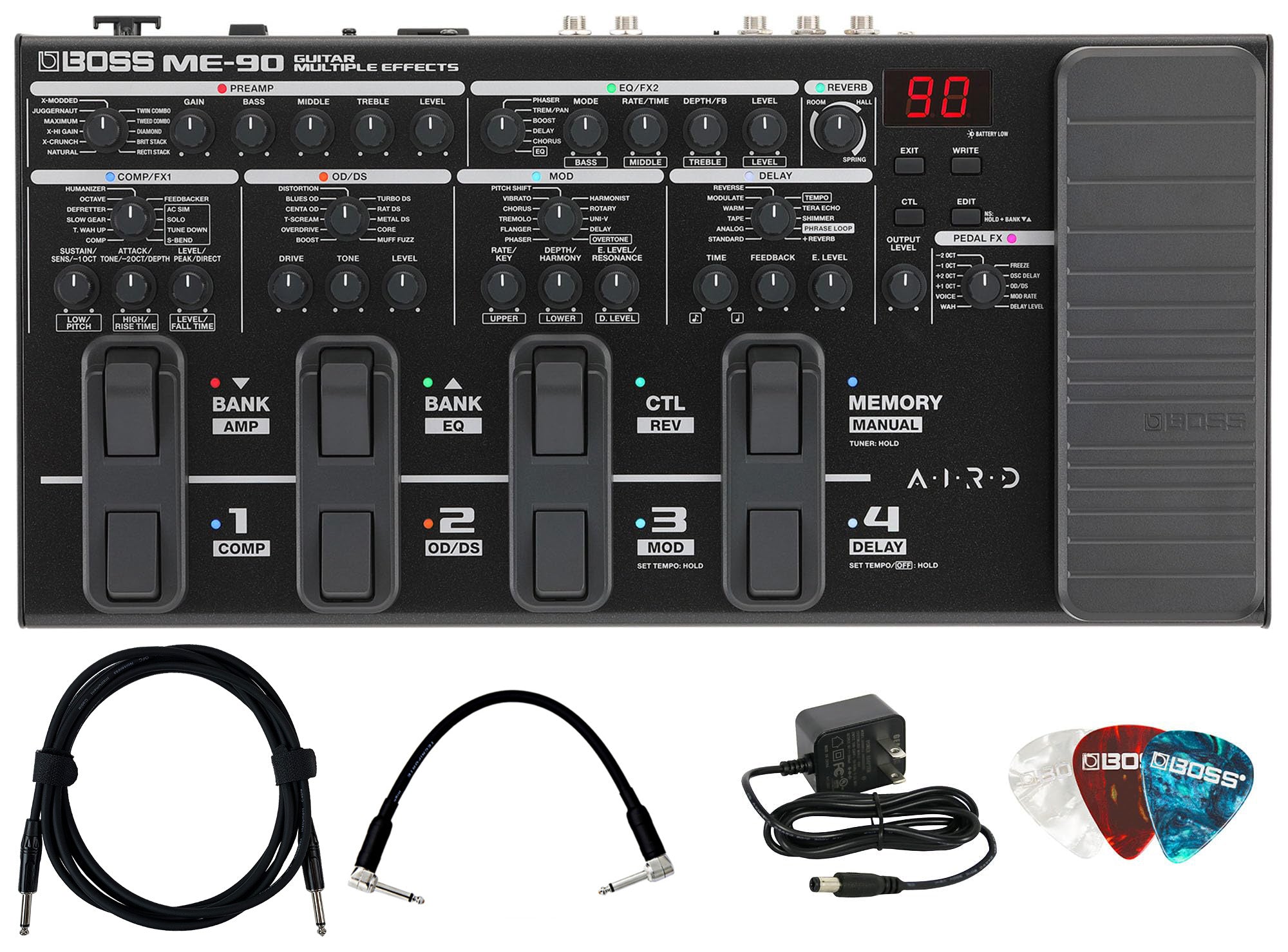Boss ME-90 Guitar Multi-Effects w/ Power Supply