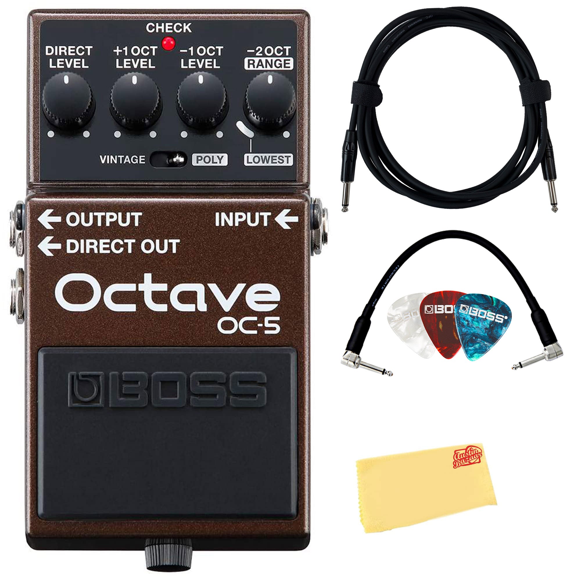 boss octave pedal Boss OC-5 Octave w/ Instrument Cable – Austin Bazaar