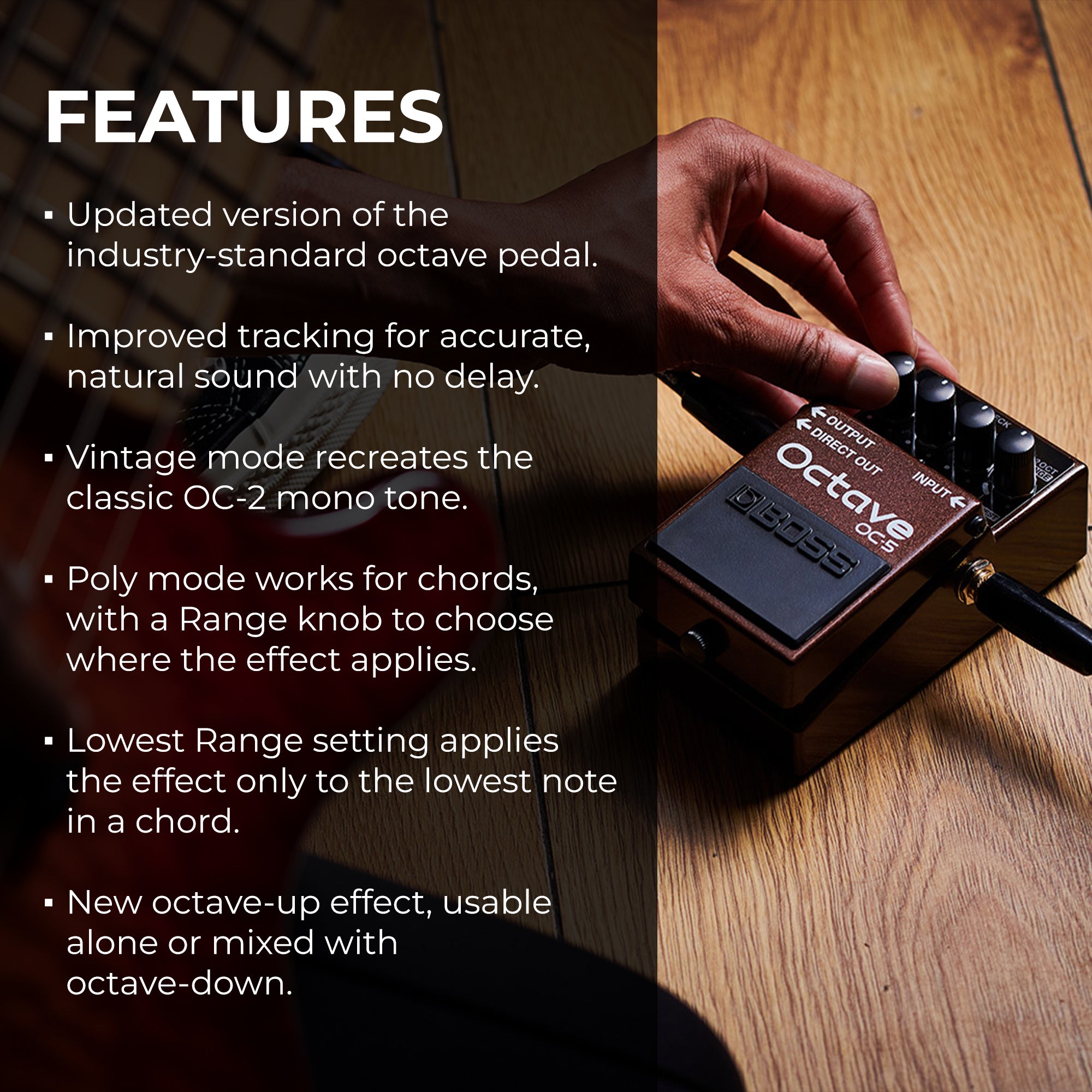 Boss OC-5 Octave w/ Instrument Cable