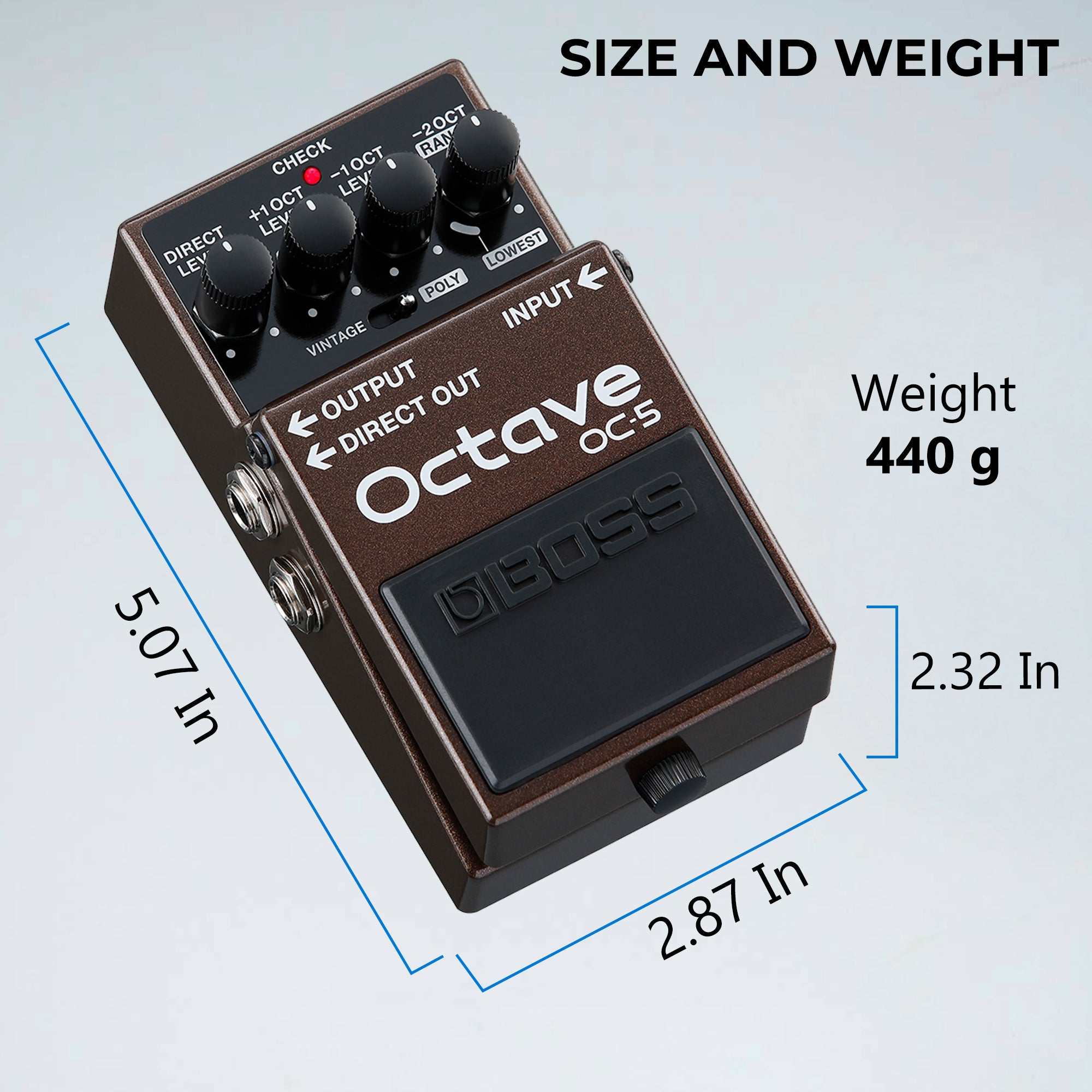 Boss OC-5 Octave w/ Instrument Cable
